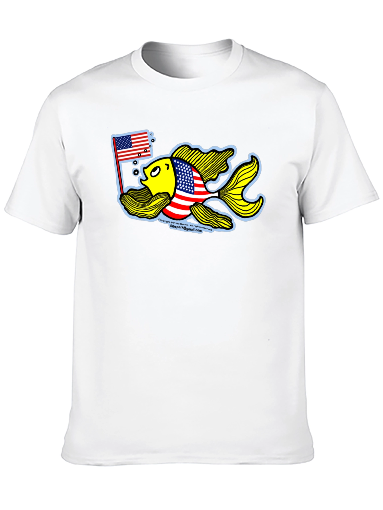 Black Patriotic Goldfish Graphic Tee view 10