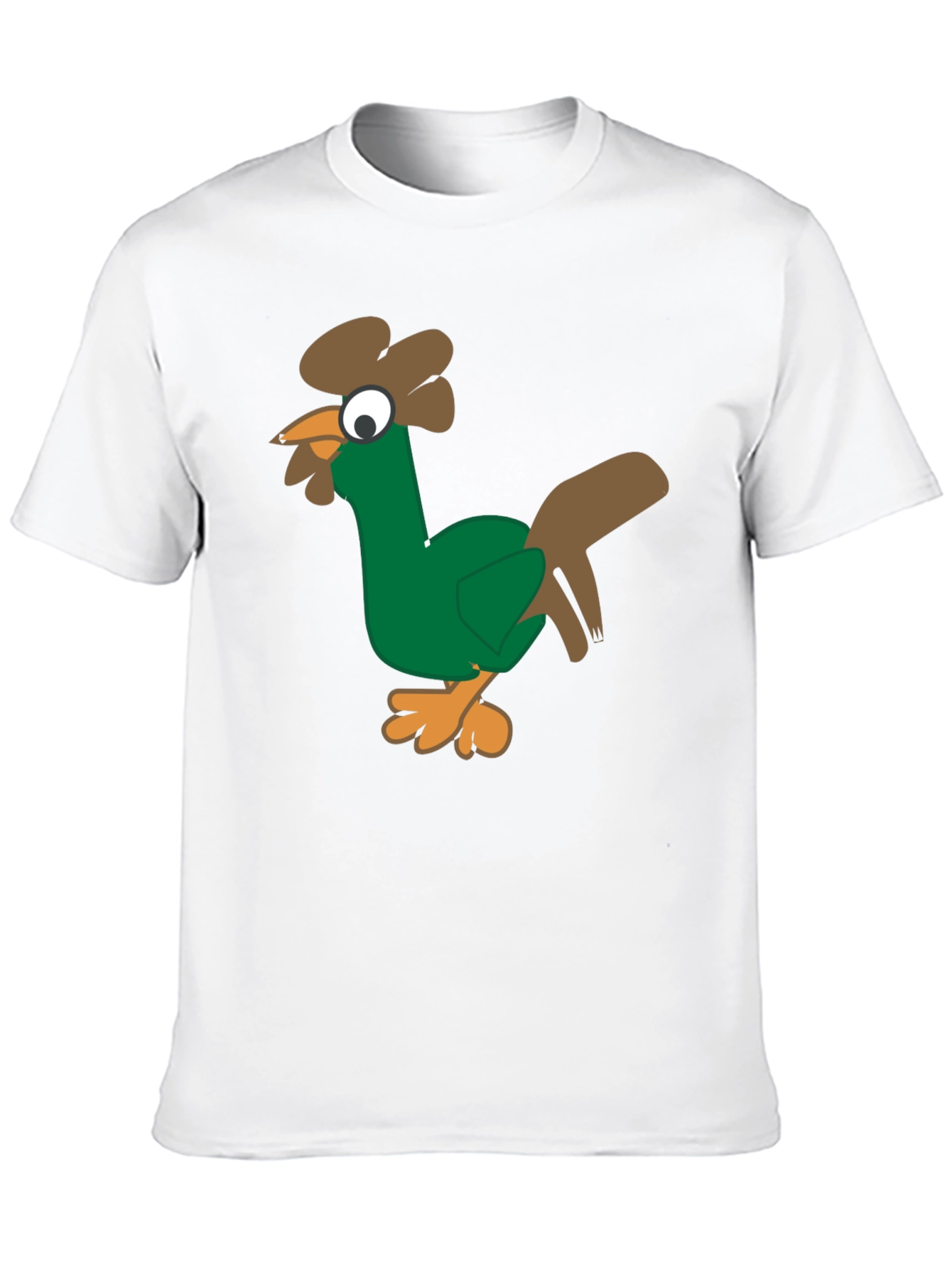 Black Funny Chicken Graphic Tee - Black Cotton T-Shirt view 10