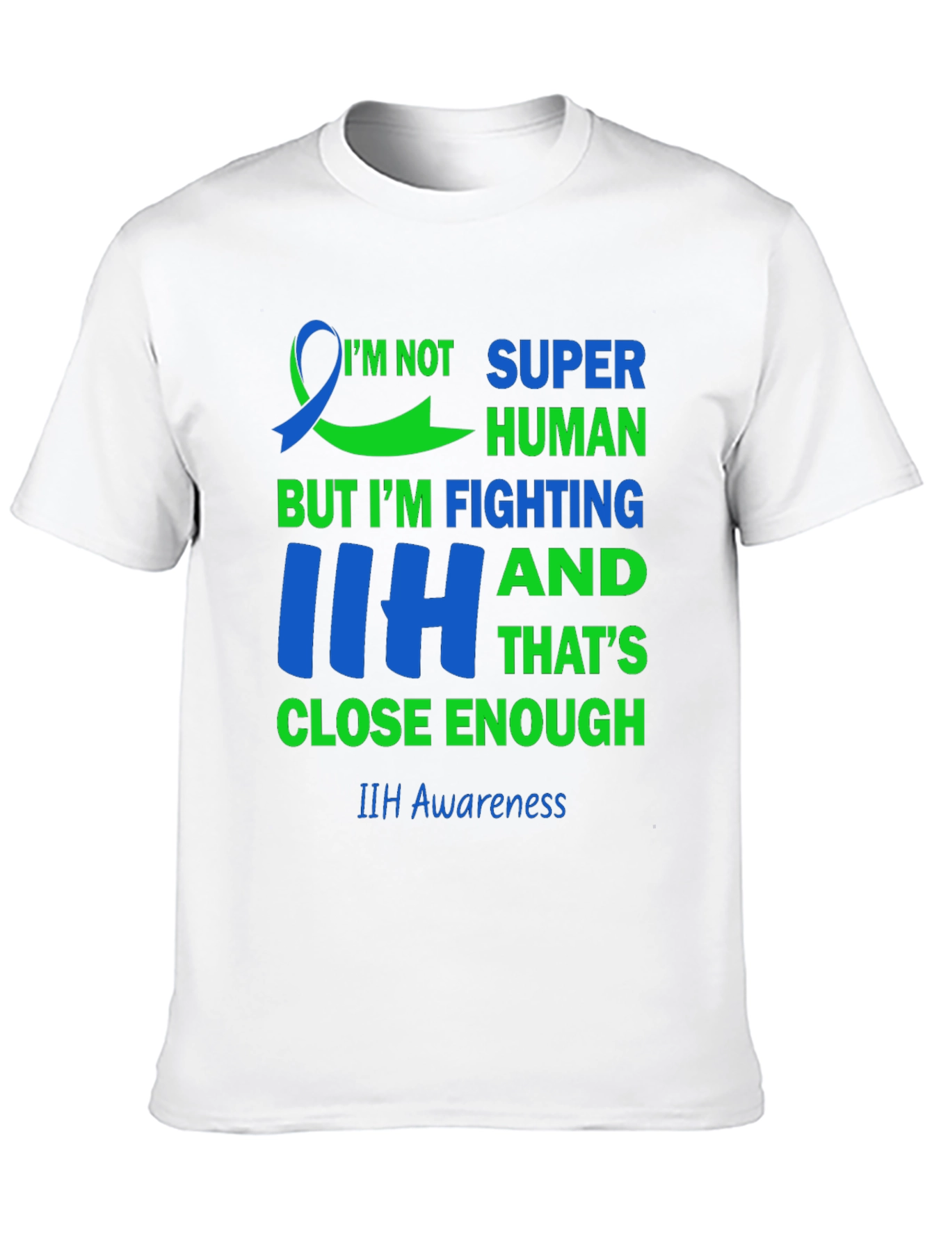 Black IIH Awareness T-Shirt - "Fighting" Design view 10