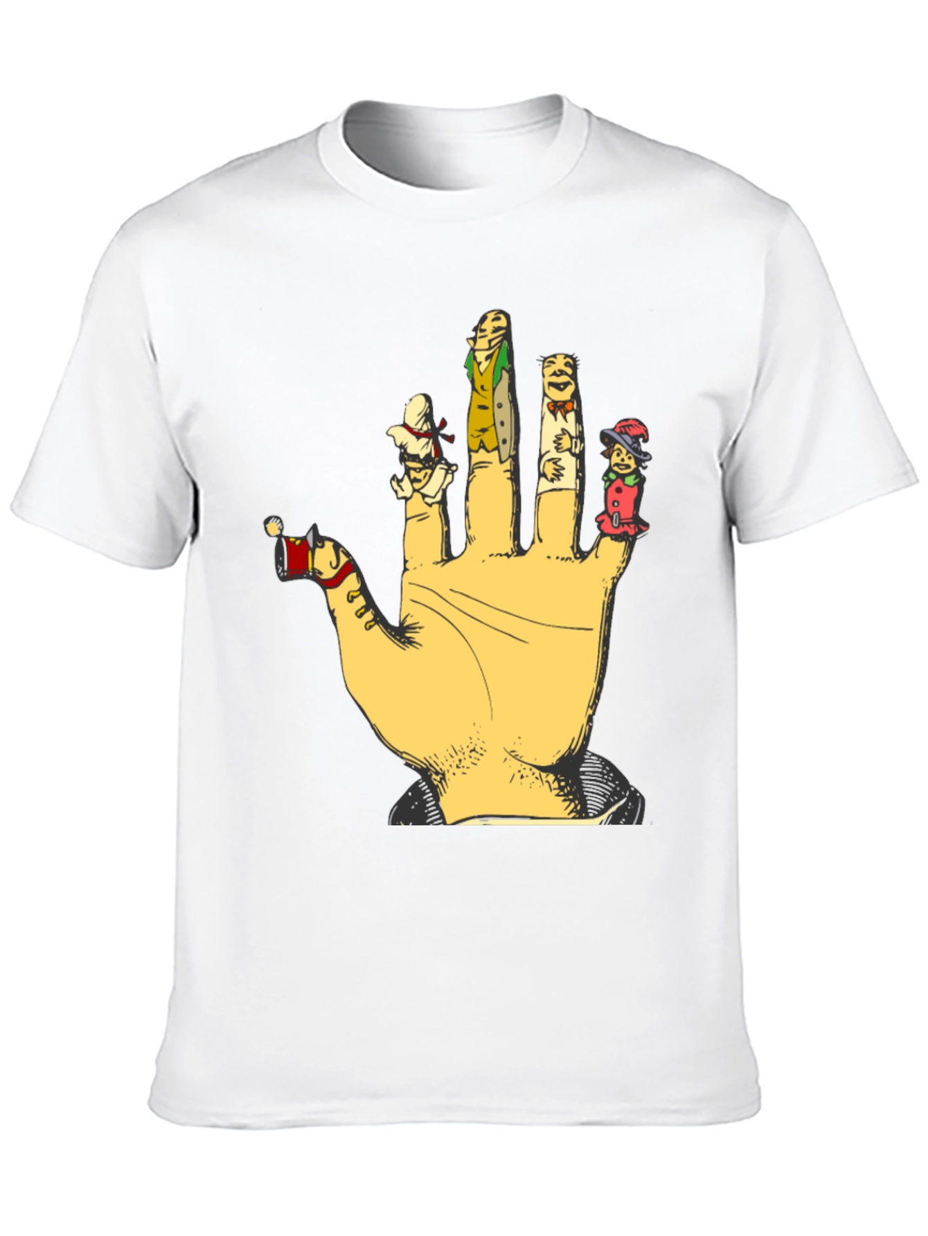 Black Finger Puppets Graphic T-Shirt view 10