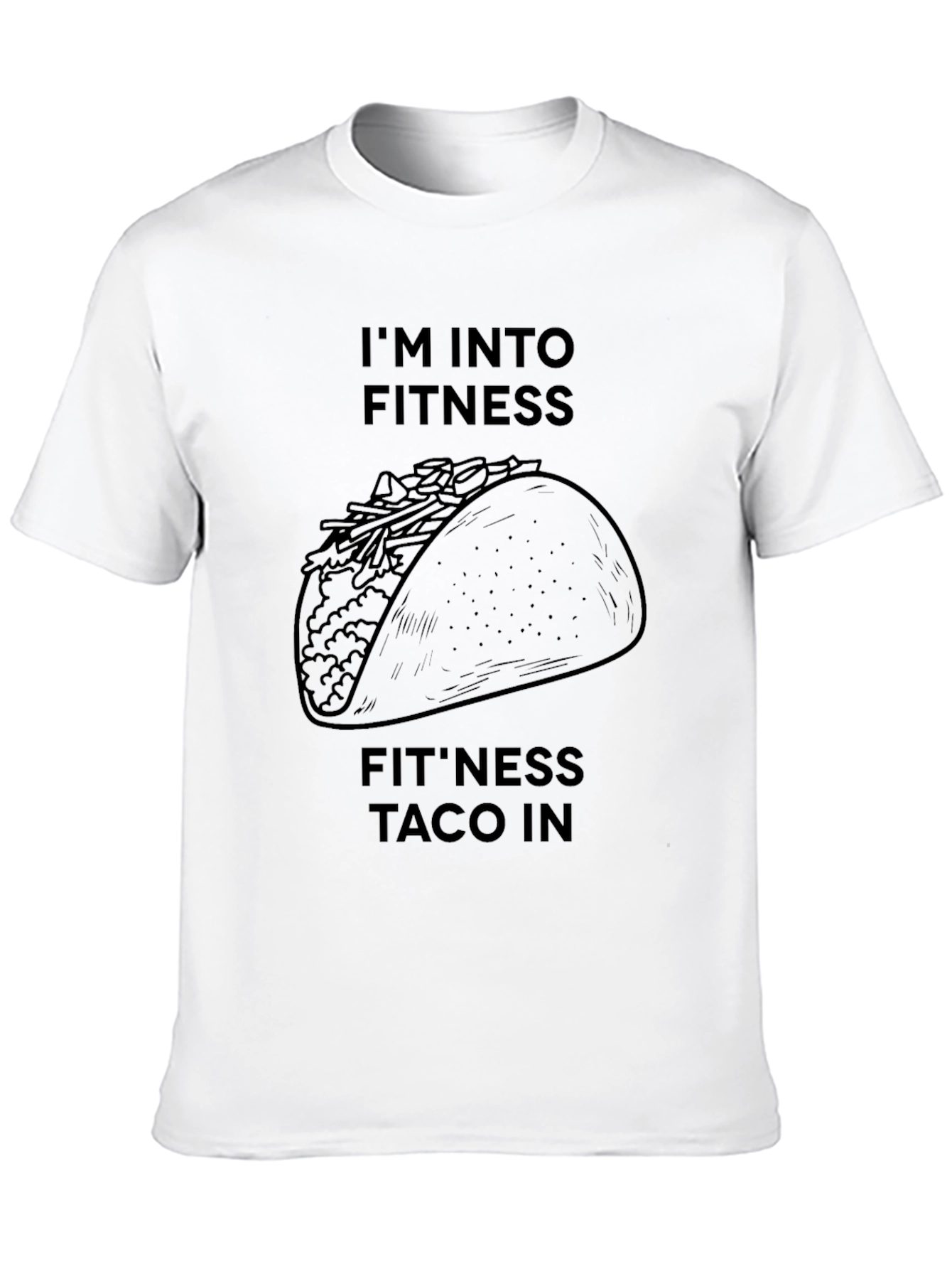 Black Fitness Taco T-Shirt - Humorous Graphic Tee view 10
