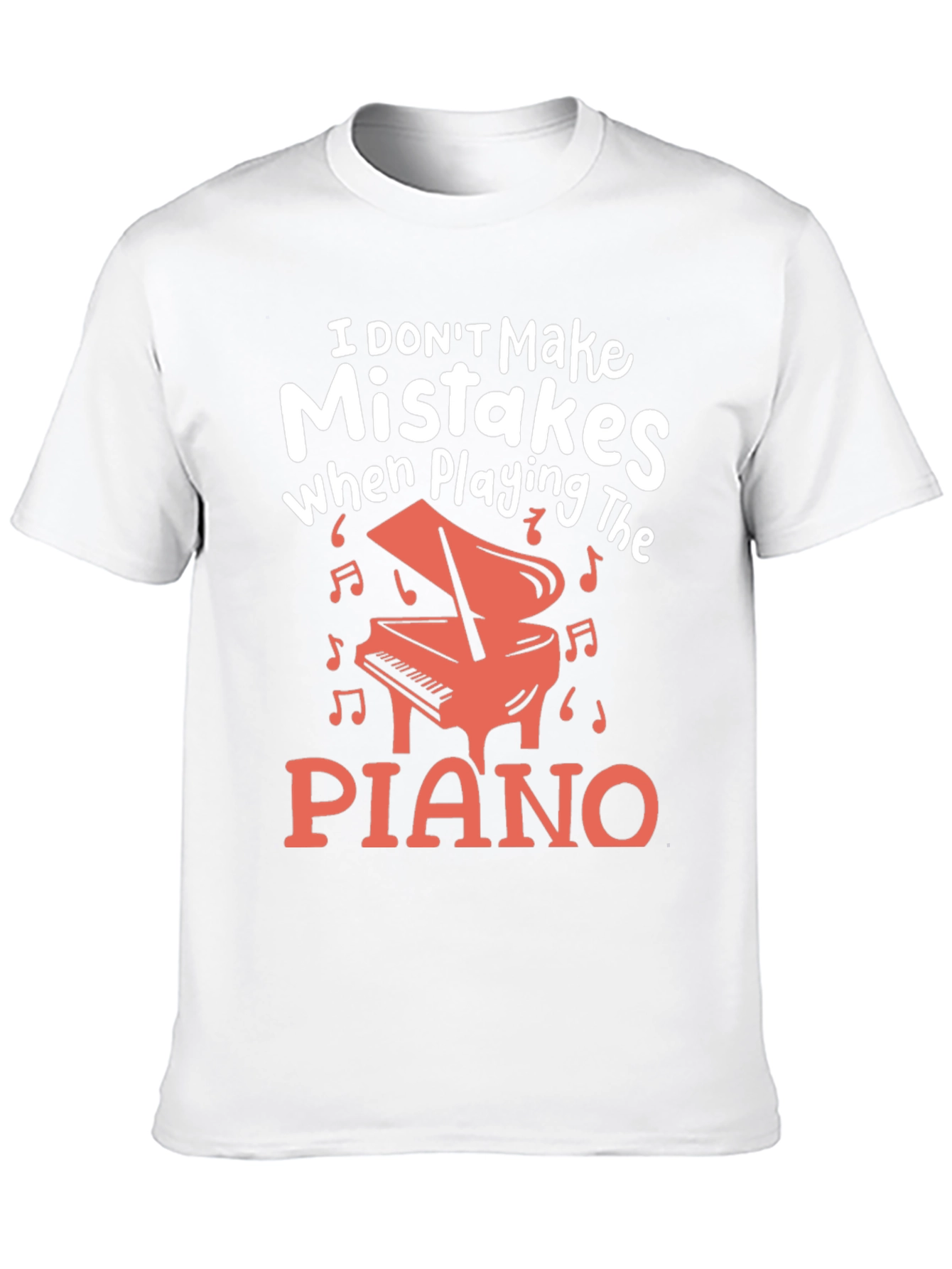 Black Funny Musician T-Shirt: I Don't Make Mistakes When Playing the Piano view 10