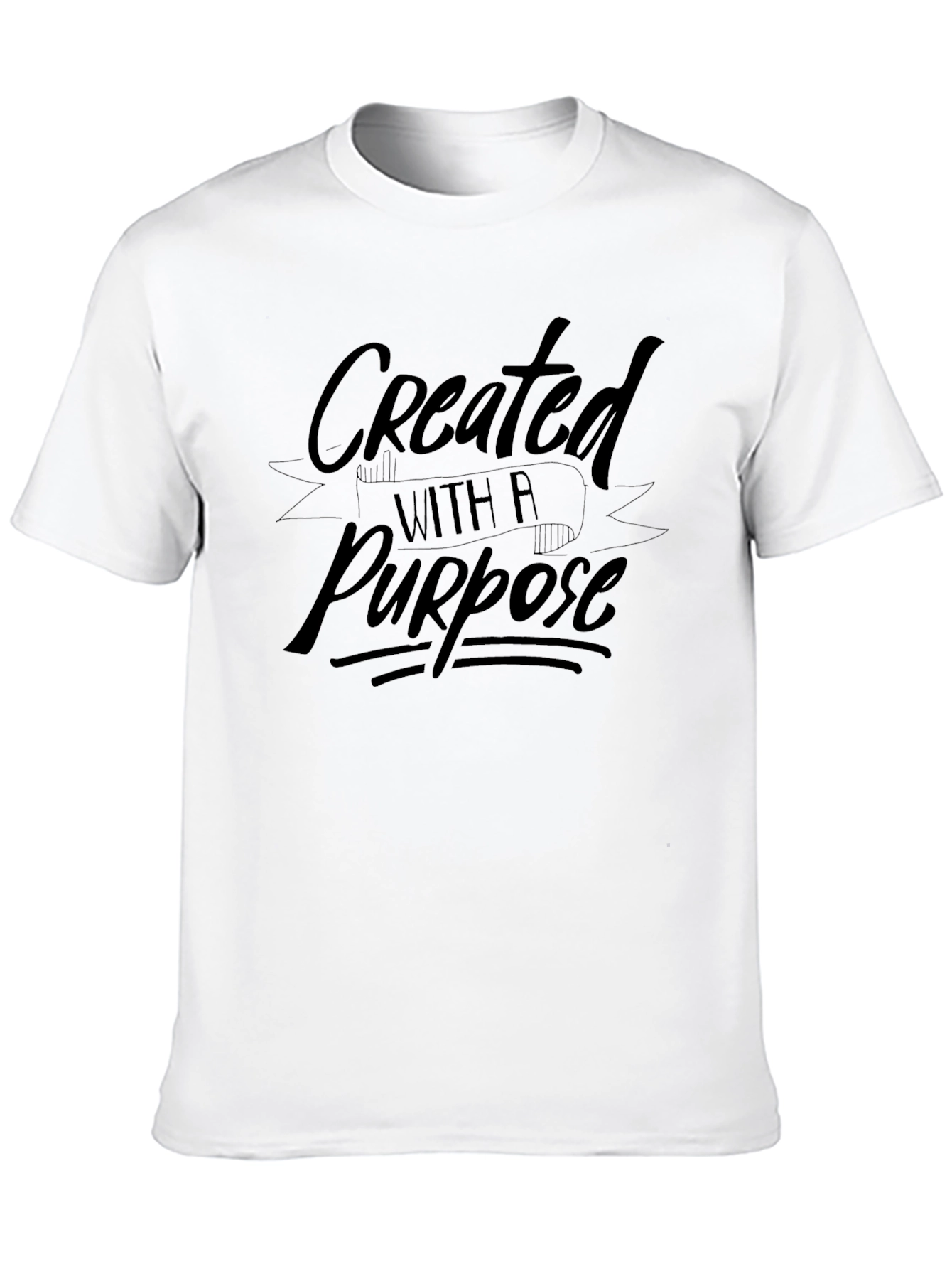 Black Created With A Purpose T-Shirt view 10