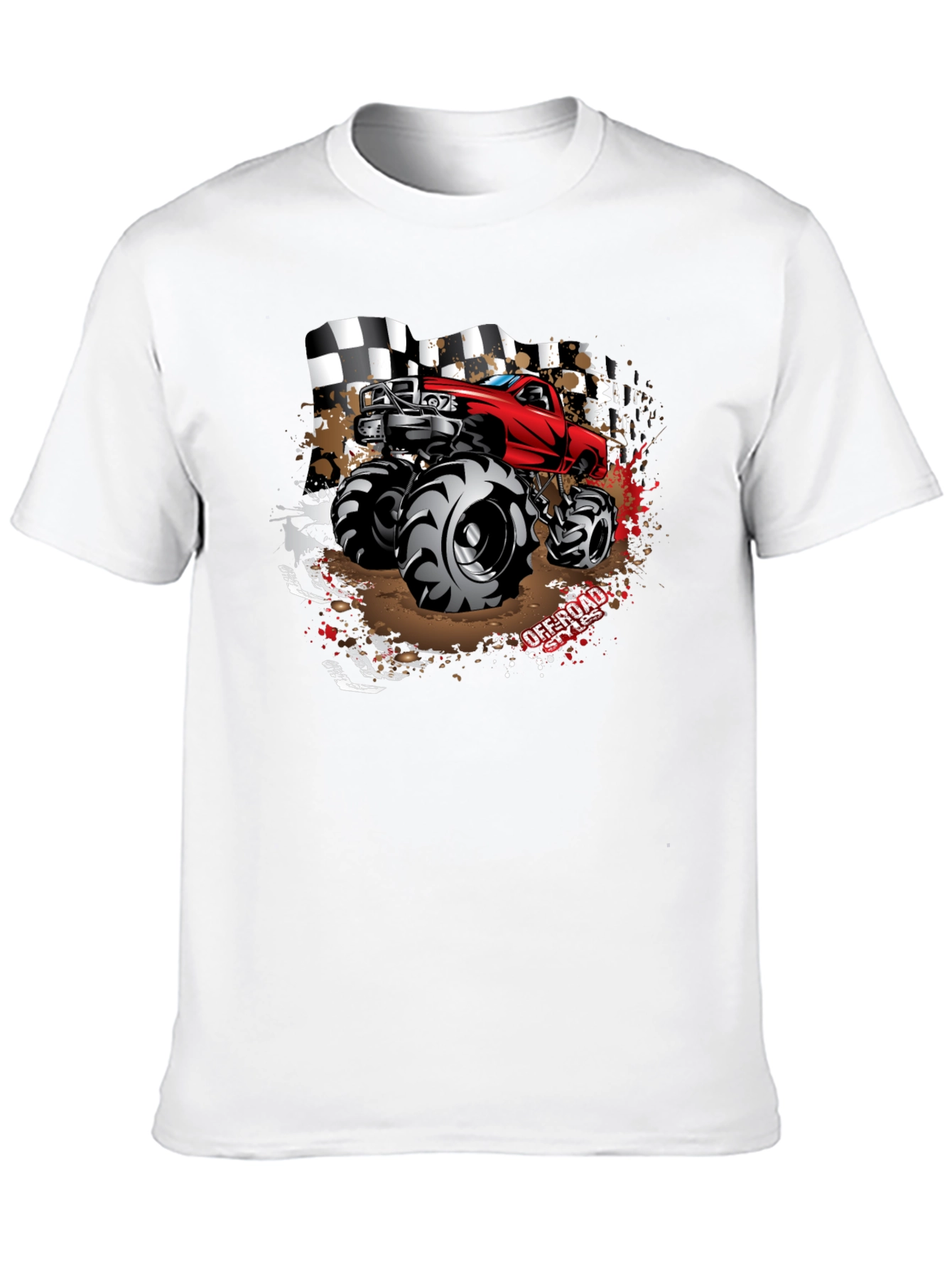Black Monster Truck Off-Road T-Shirt view 10