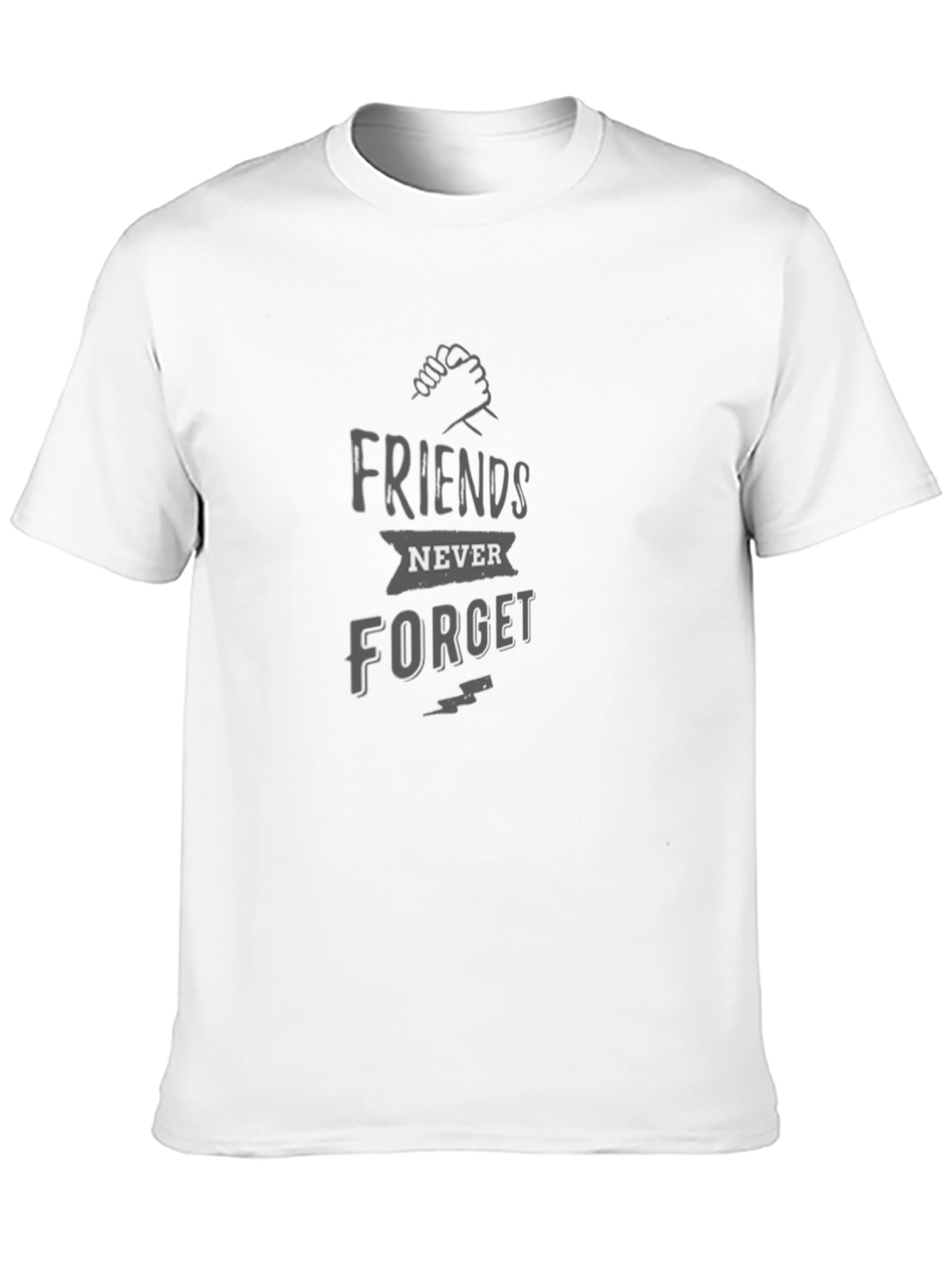 Friends Never Forget Graphic Black Tee - 10