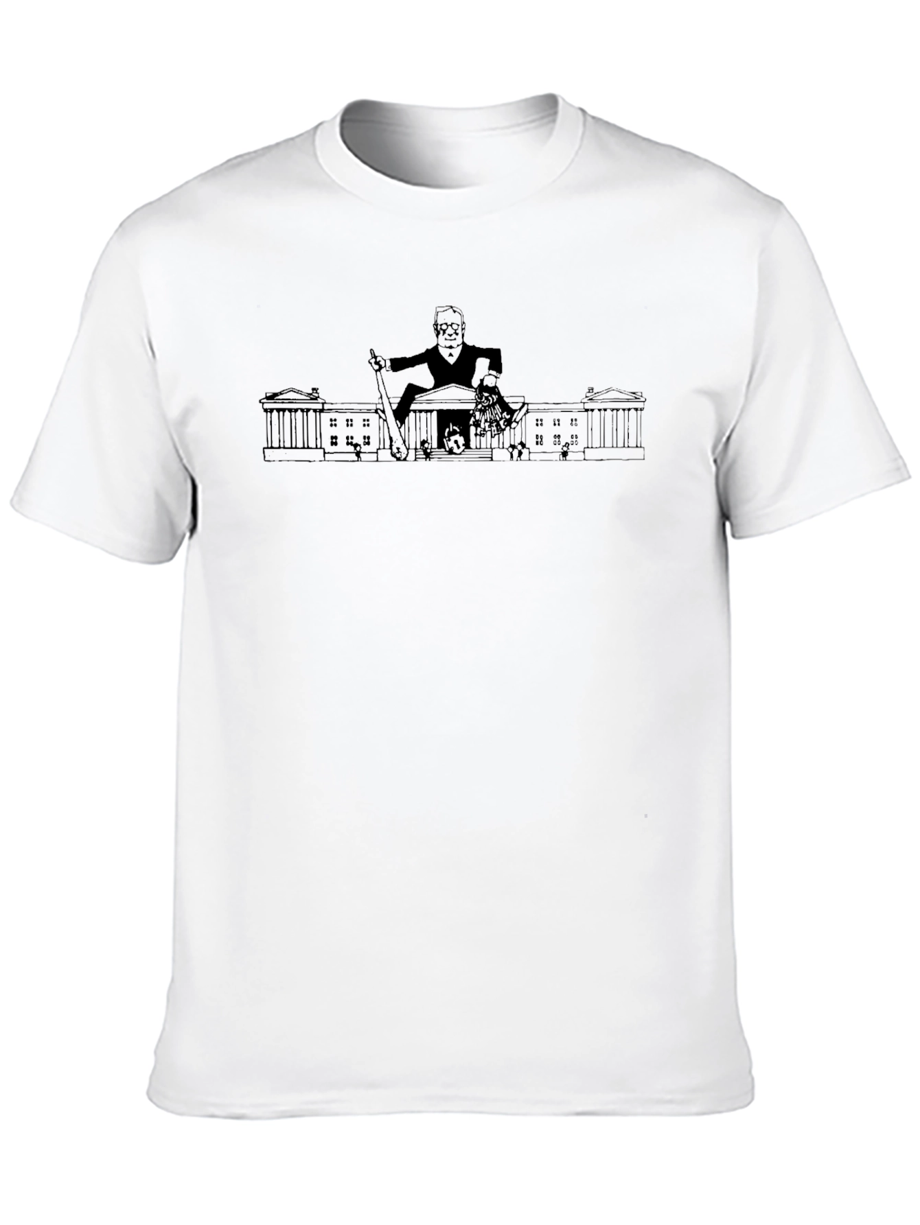 Black Graphic Print Crew Neck T-Shirt - Black view 10