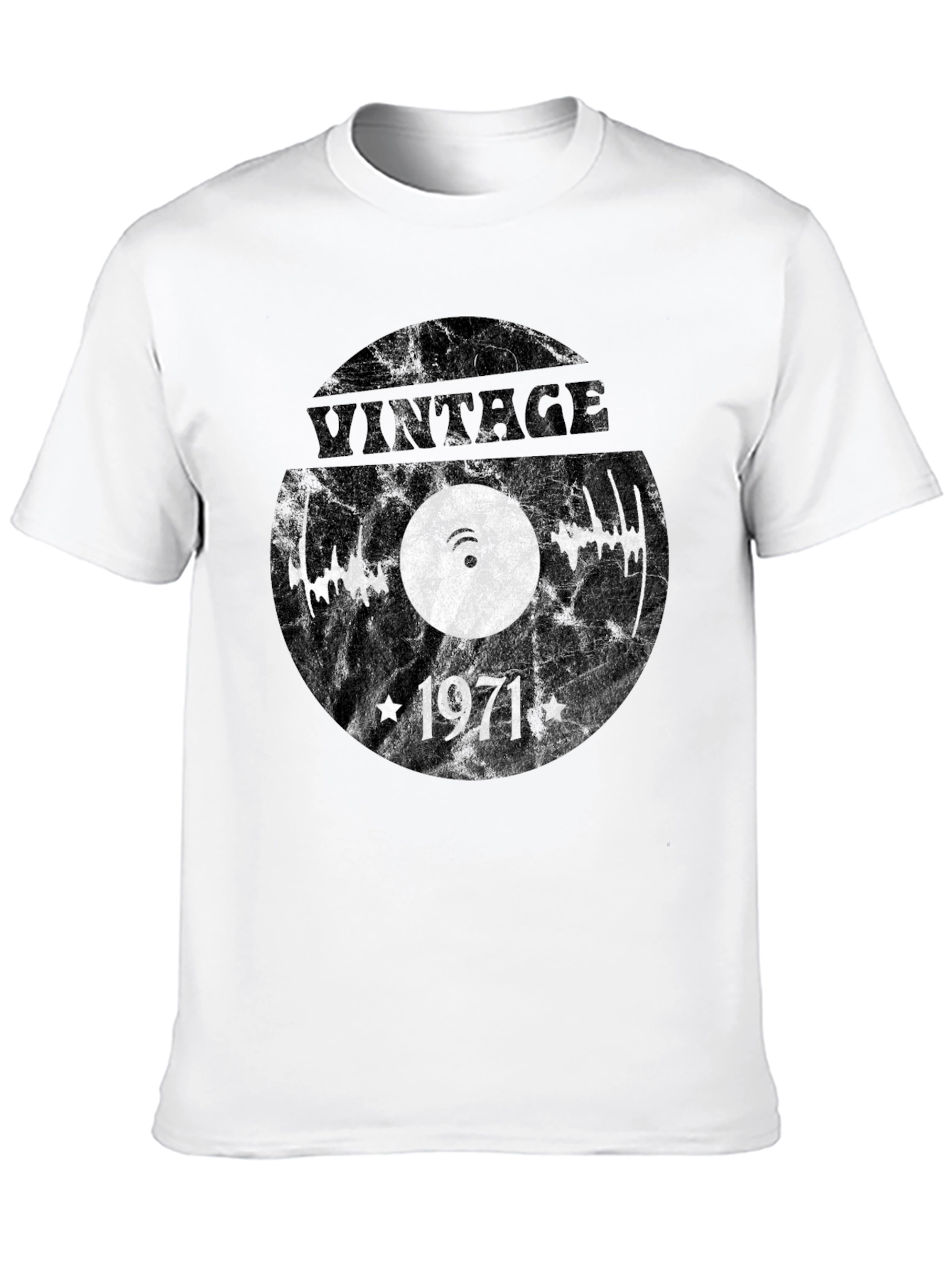 Black Vintage 1971 Record T-Shirt view 10