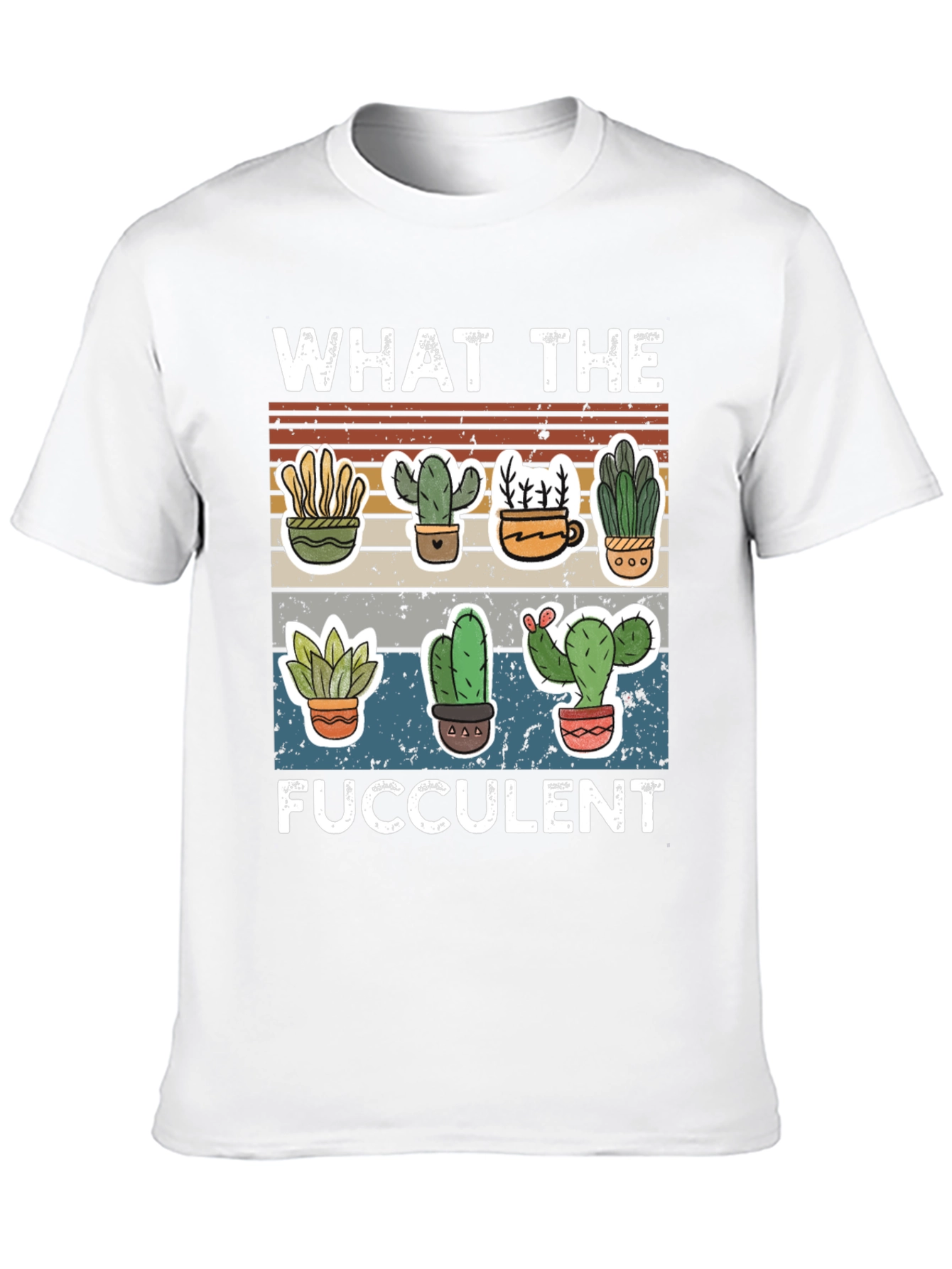 Black Funny Succulent T-Shirt - "What the Fucculent" Cactus Design view 10