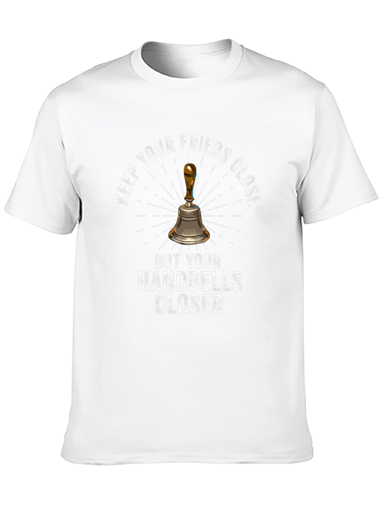 Black Handbell T-Shirt: Keep Your Handbells Closer! view 10