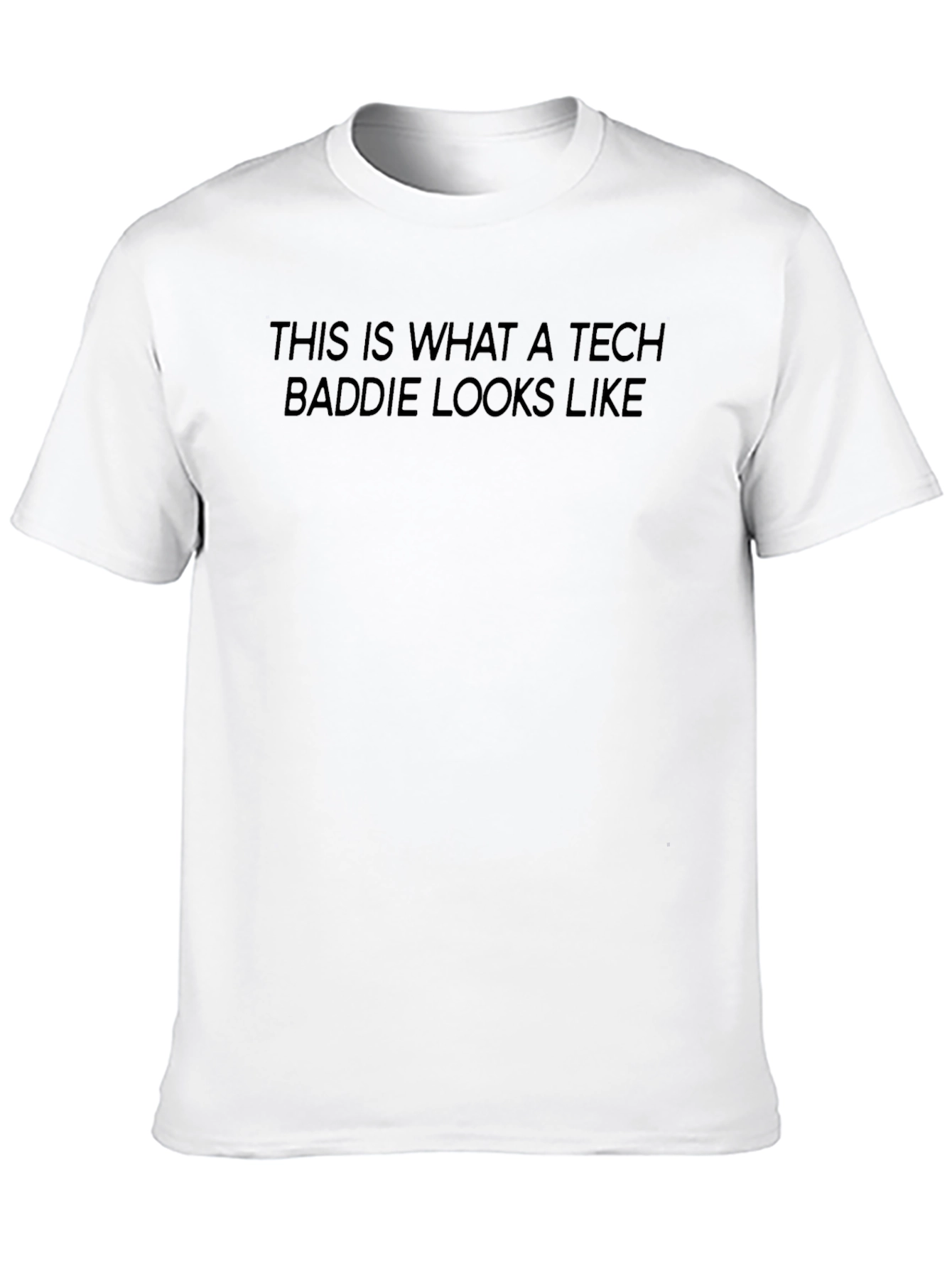 Black Tech Baddie T-Shirt - Bold Statement Tee view 10