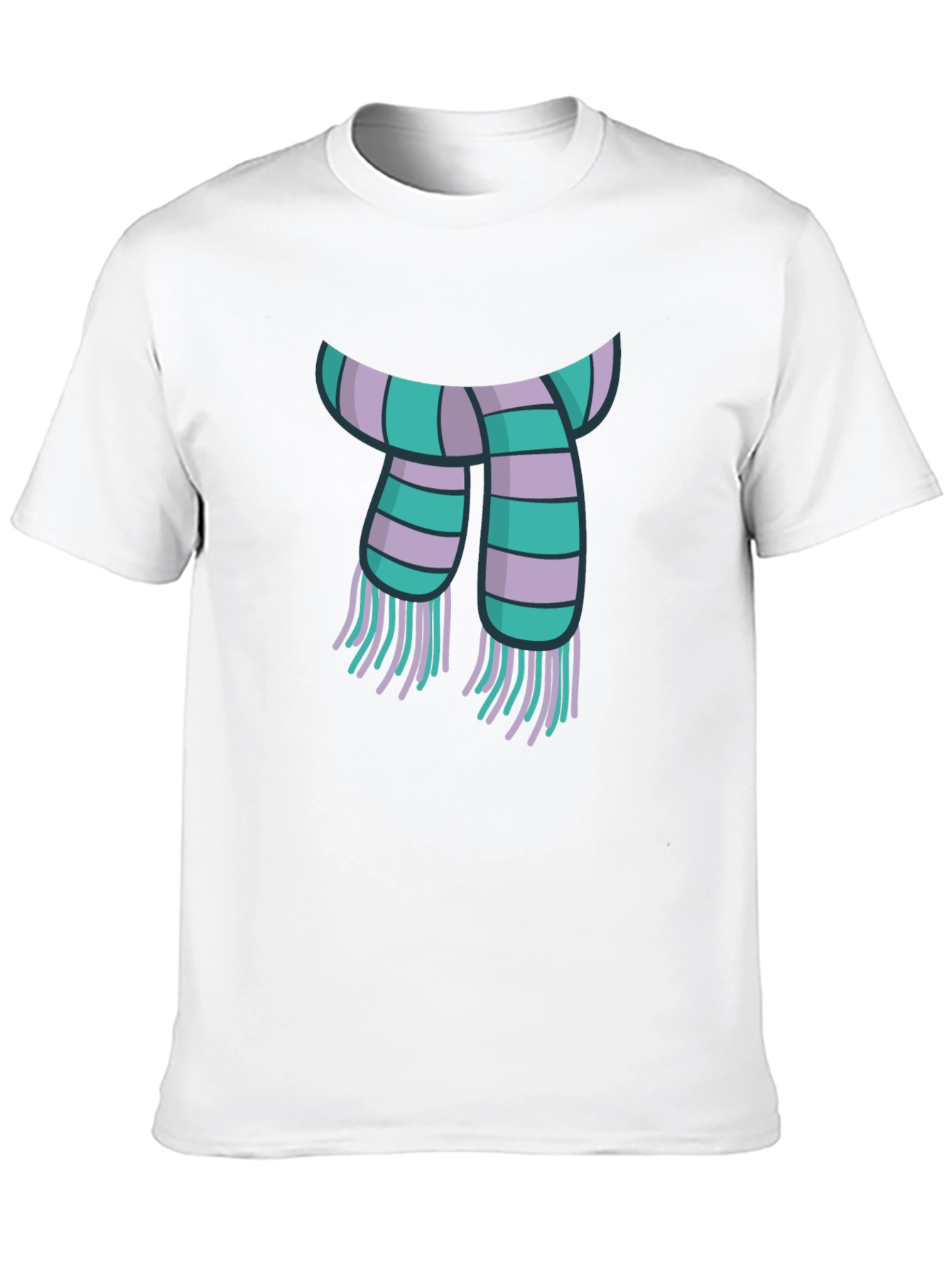 Black Striped Scarf Graphic Tee - Casual Style view 10