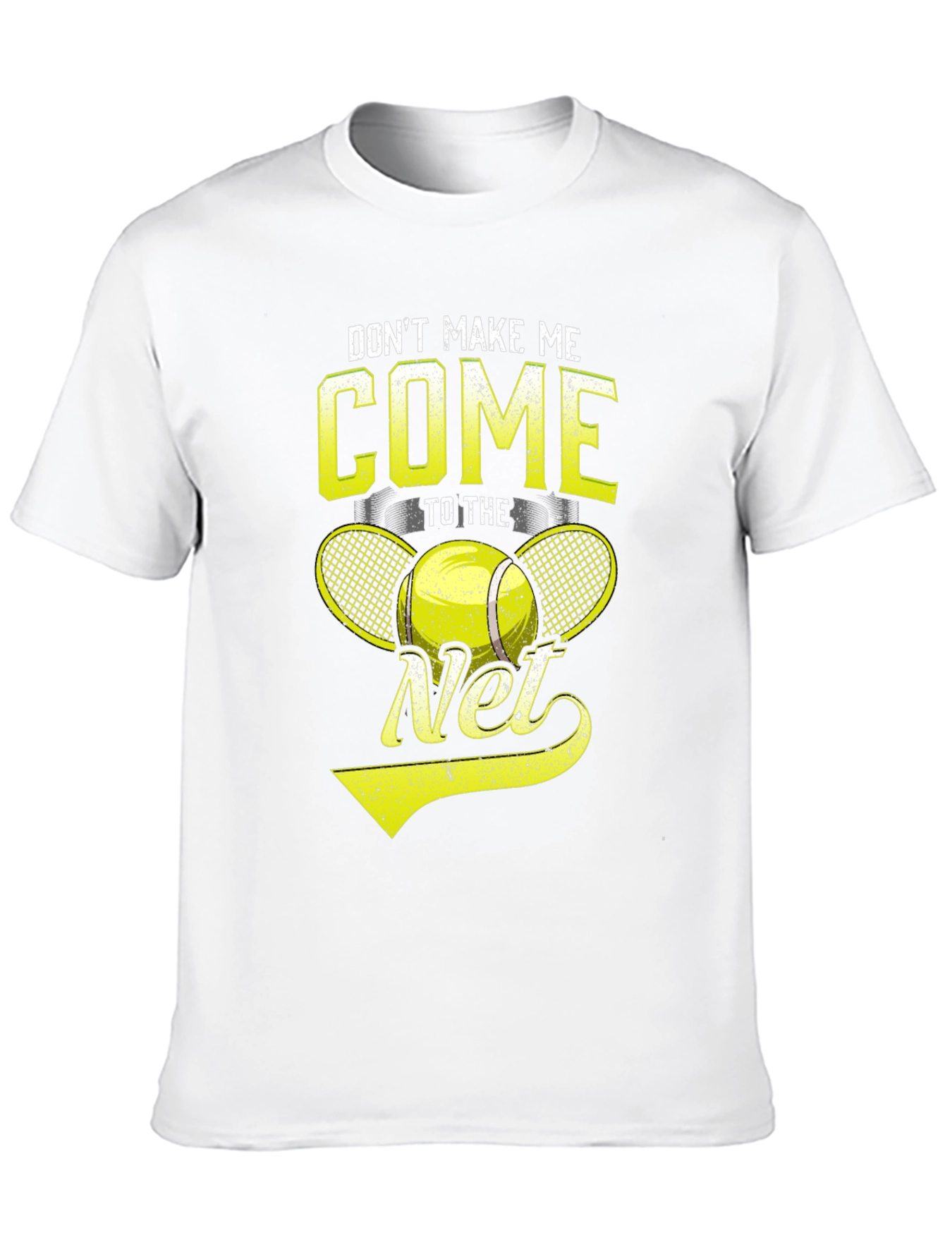 Black Tennis T-Shirt - Don't Make Me Come To The Net view 10