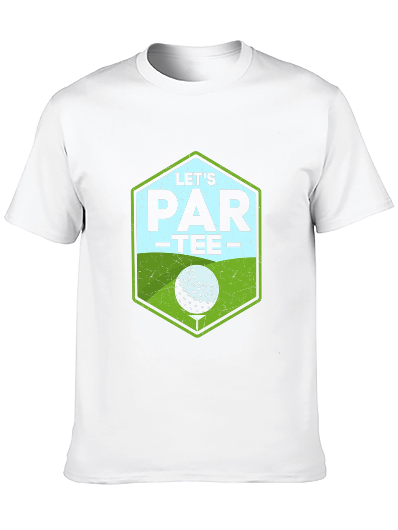Black Let's Par-Tee Golf T-Shirt - Black Cotton Tee view 10