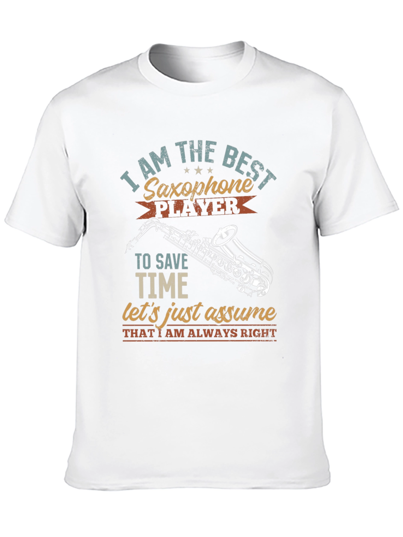 Black Saxophone Player T-Shirt - Musician Humor Tee view 10