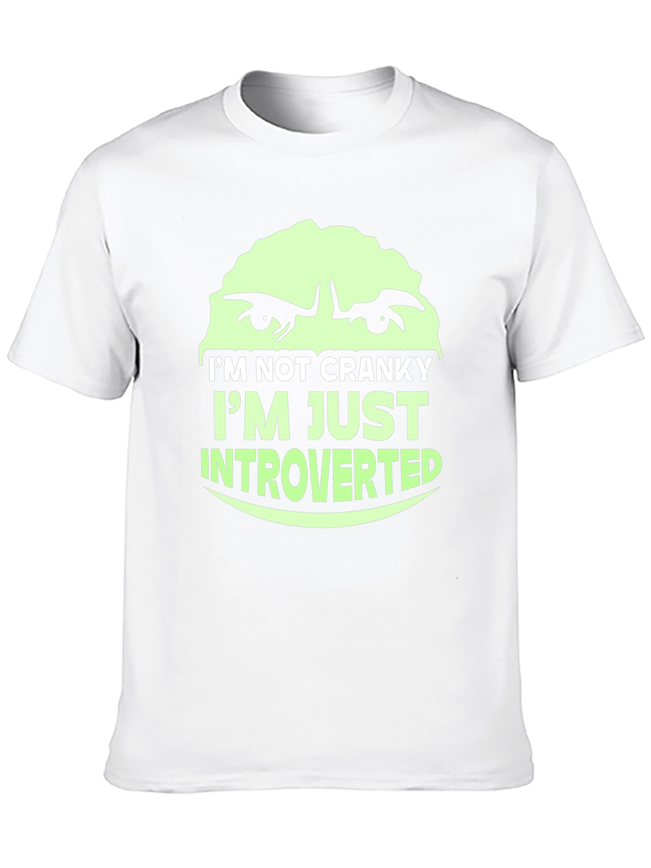 Black Introverted Graphic Tee -  Funny Slogan T-Shirt view 10