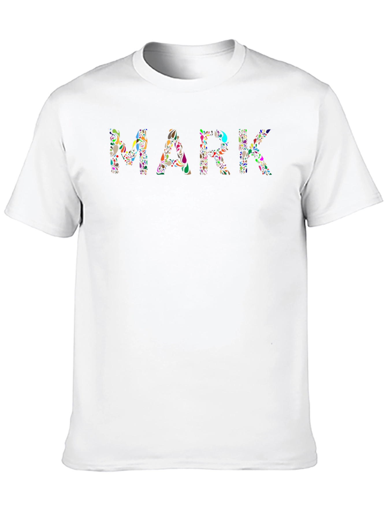 Black Floral MARK T-Shirt - Unique Personalized Tee view 10
