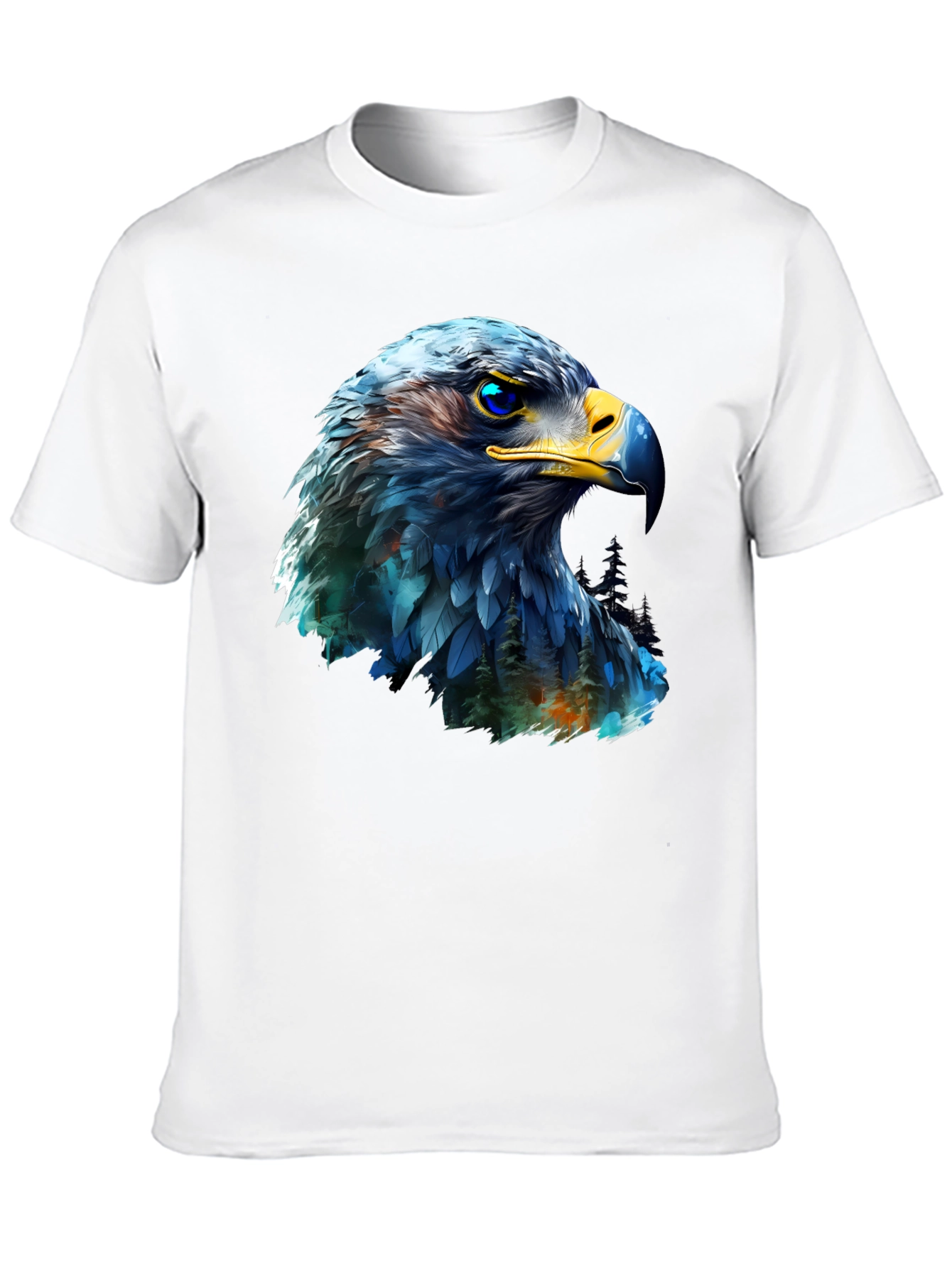 Black Eagle Graphic Print Black T-Shirt view 10