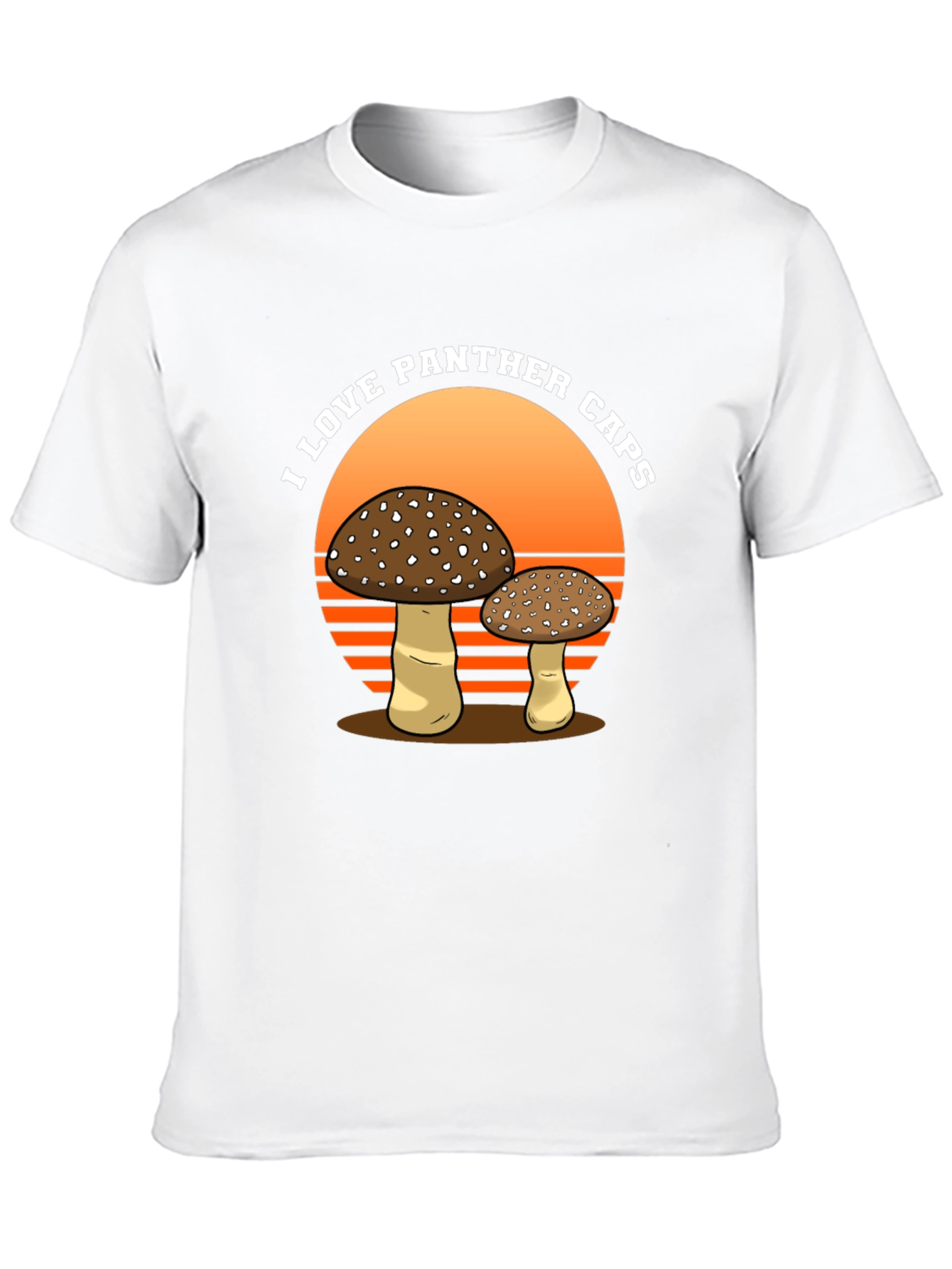I Love Panther Caps T-Shirt Mushroom Graphic Tee - 10