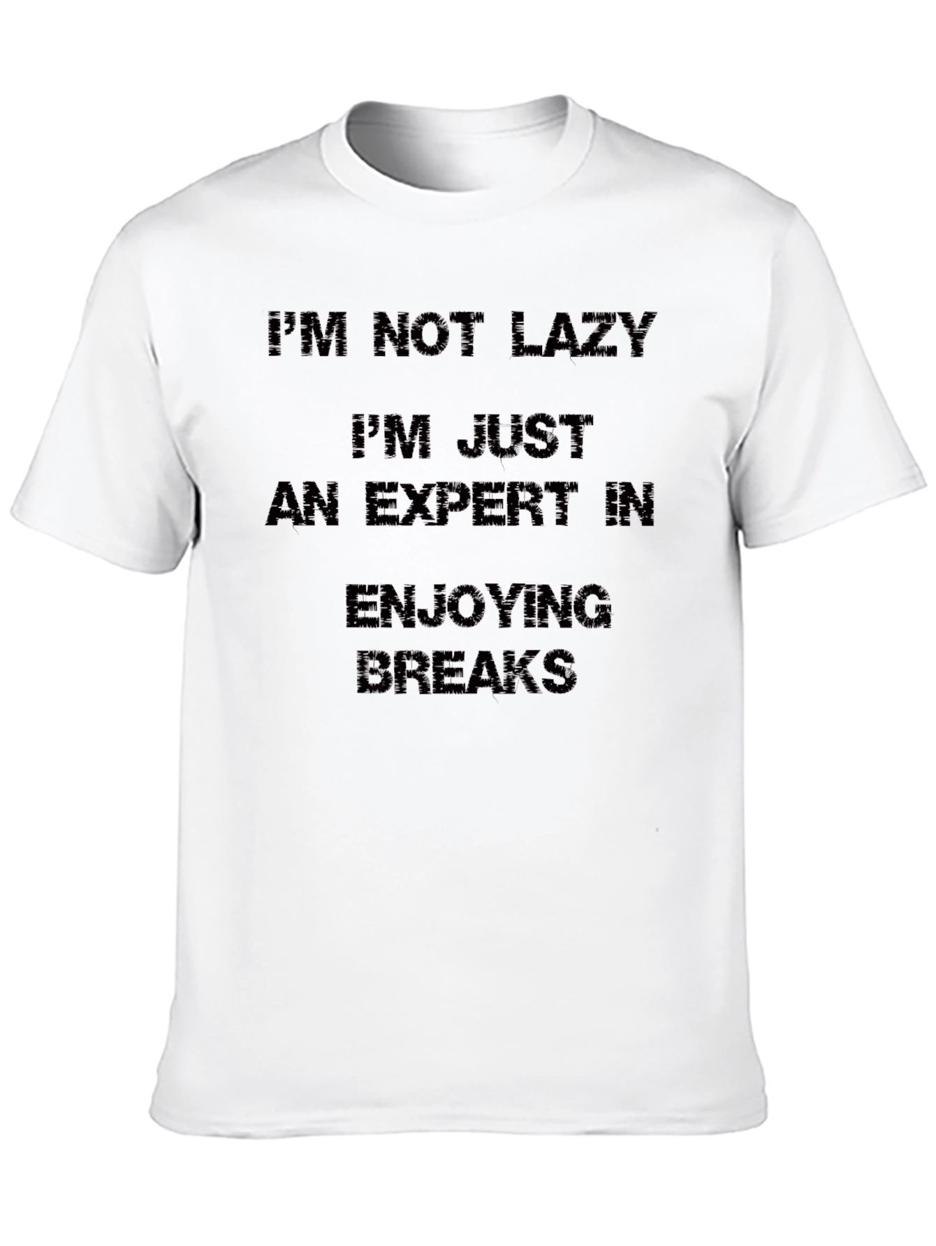 Black Funny 'I'm Not Lazy' Men's Black T-Shirt view 10