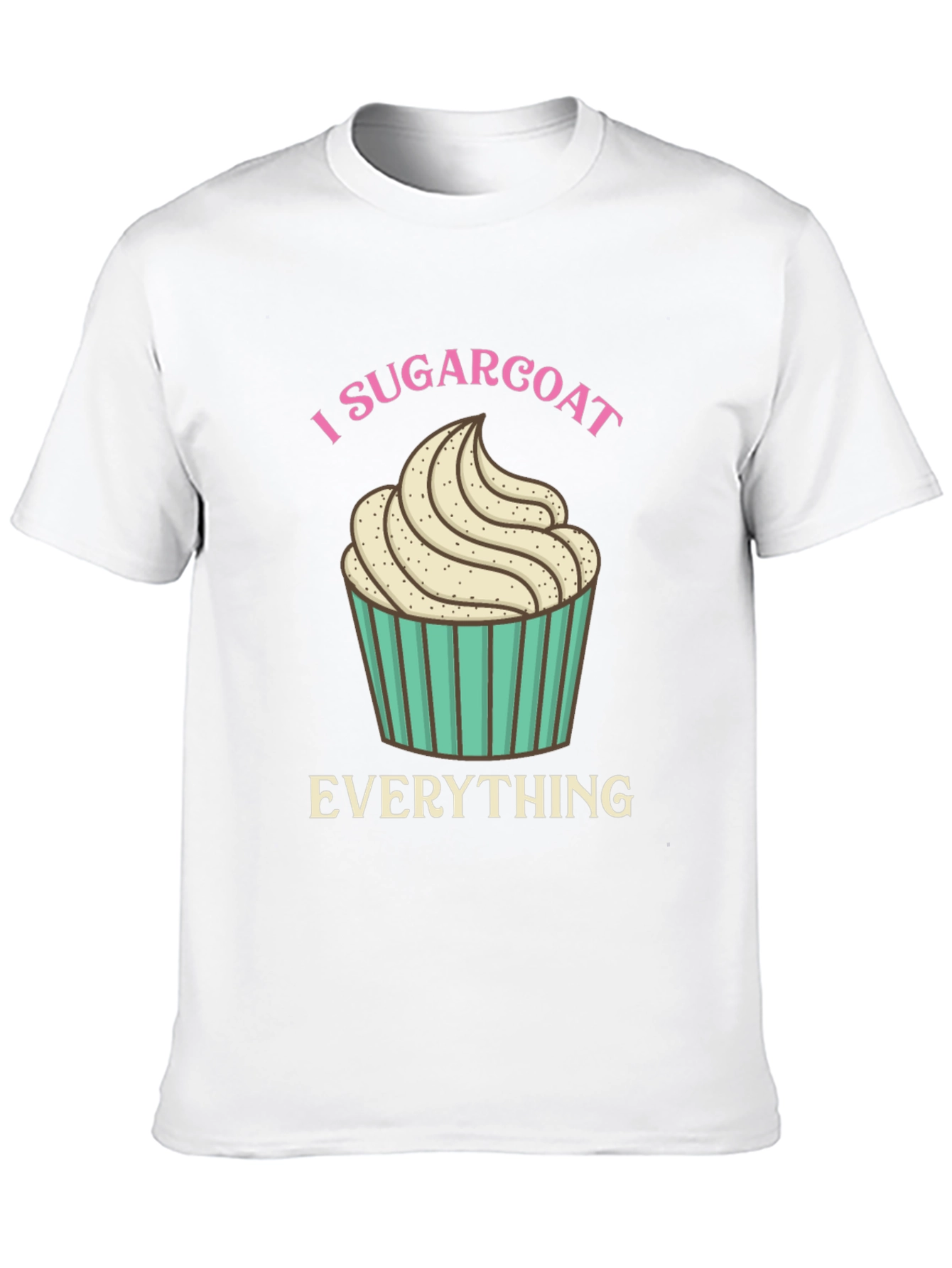 Black I Sugarcoat Everything Graphic Tee - Novelty Cupcake T-Shirt view 10