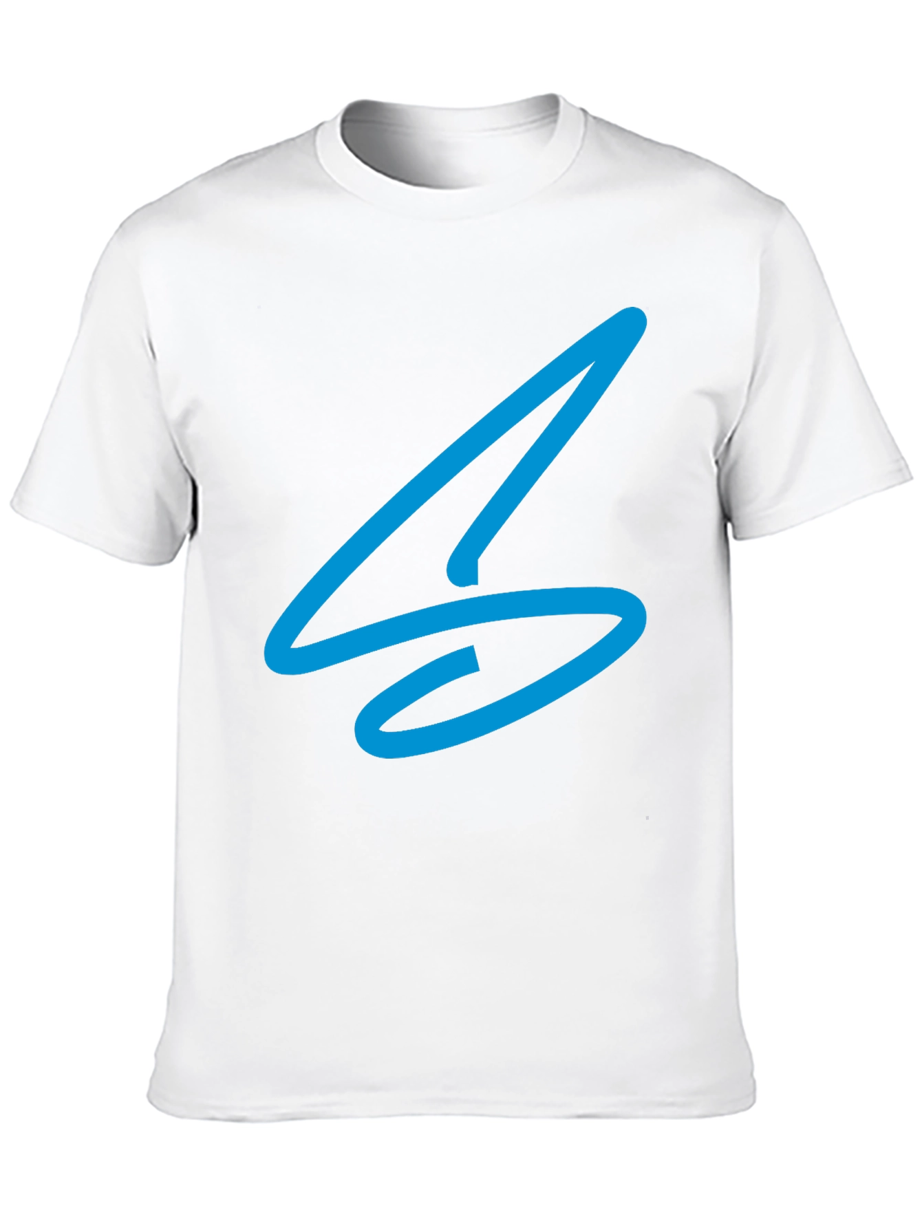 Black Modern Blue Graphic Tee - Men's Black T-Shirt view 10