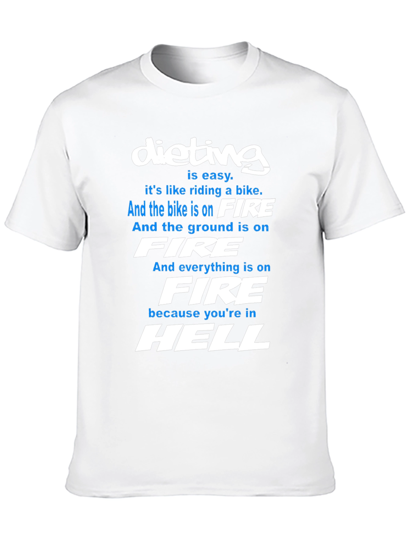 Black Dieting is Hell T-Shirt - Funny Fitness Motivation view 10