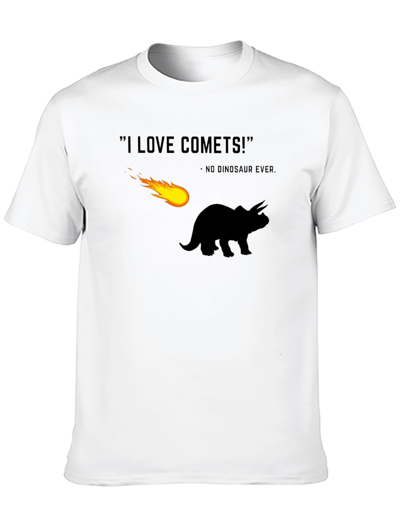 Black Dinosaur Comet T-Shirt - No Dinosaur Ever! view 10