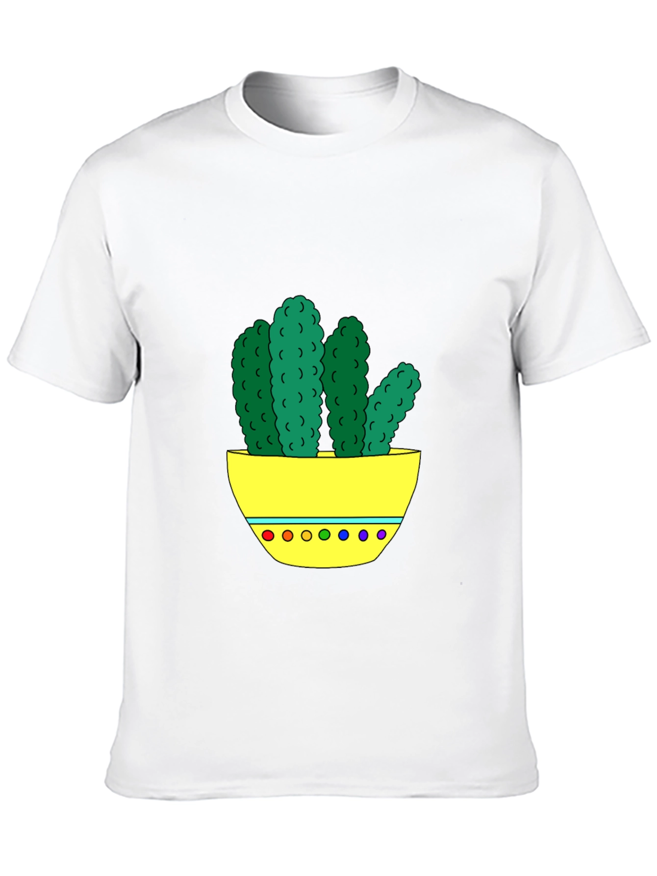 Black Cactus Graphic Tee - Unique Colorful Design view 10