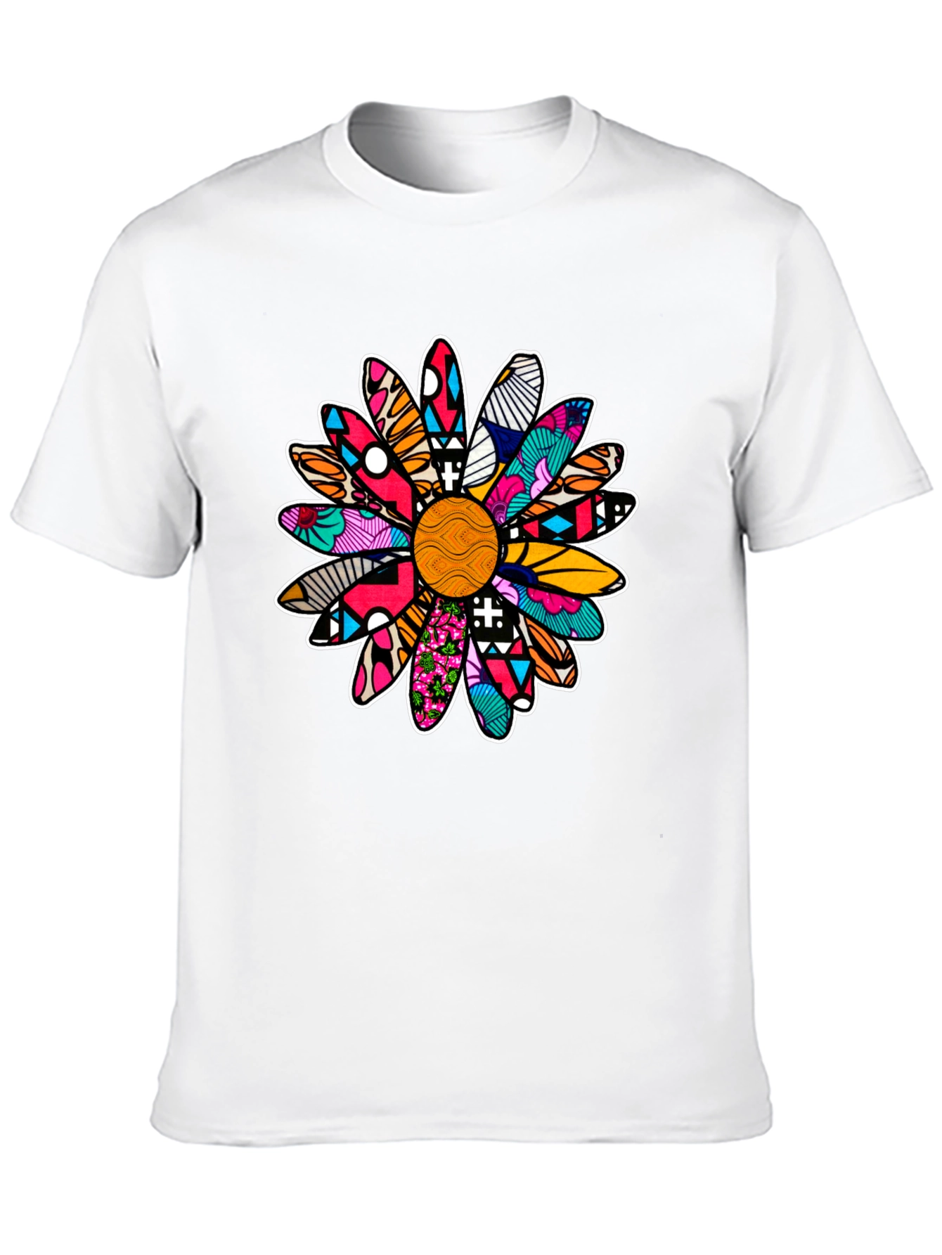 Black Vibrant Daisy Graphic T-Shirt - Bold Floral Design view 10
