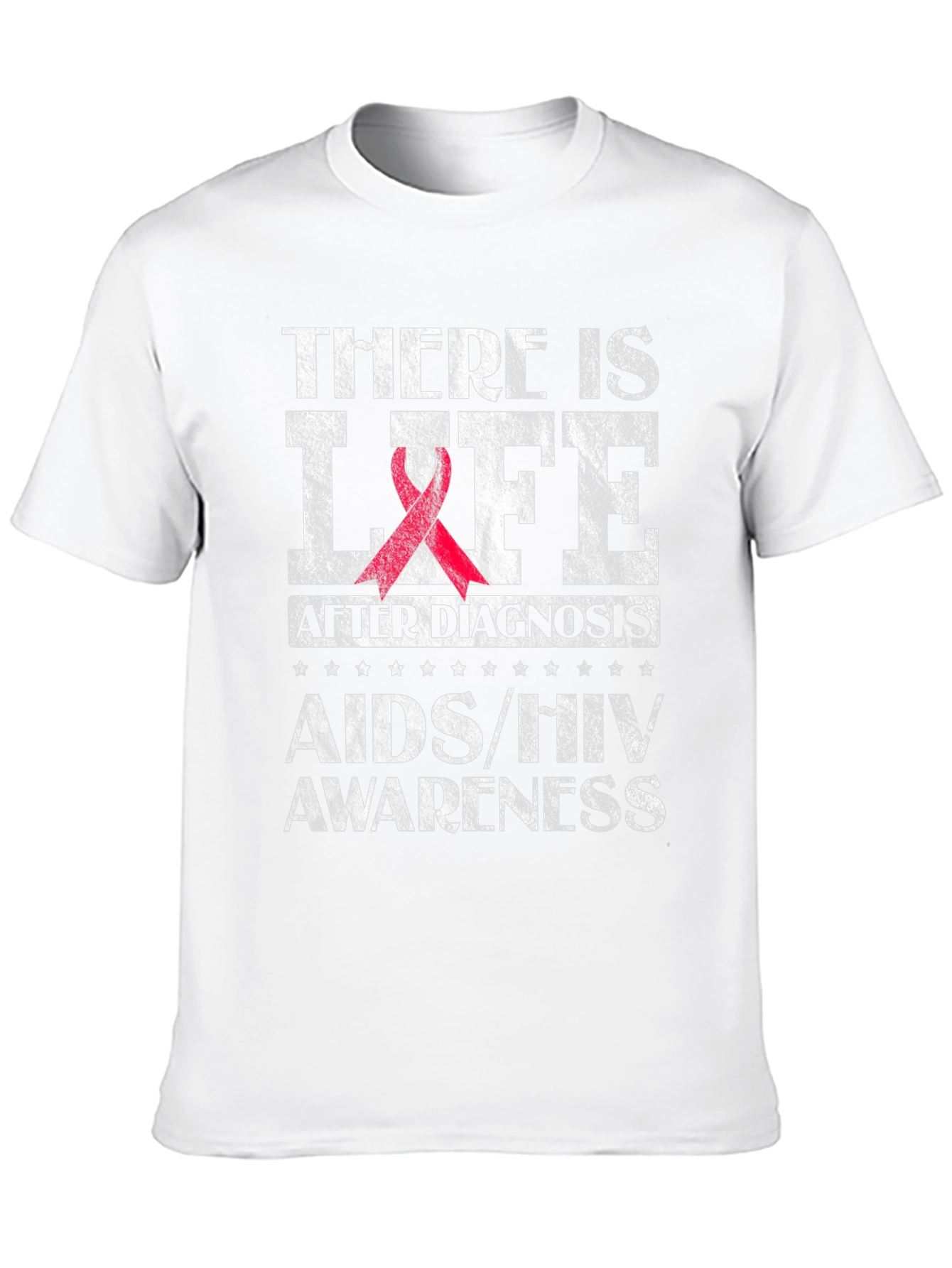 Black AIDS/HIV Awareness T-Shirt - There is Life view 10