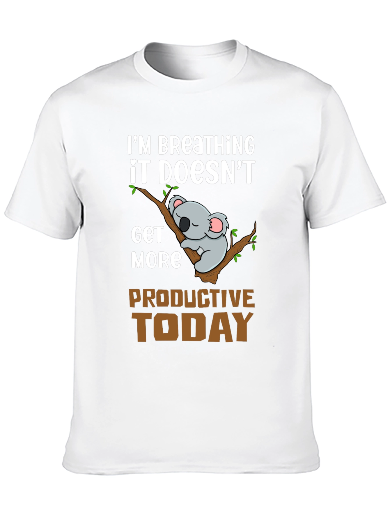 Black Funny Koala Lazy Day T-Shirt view 10