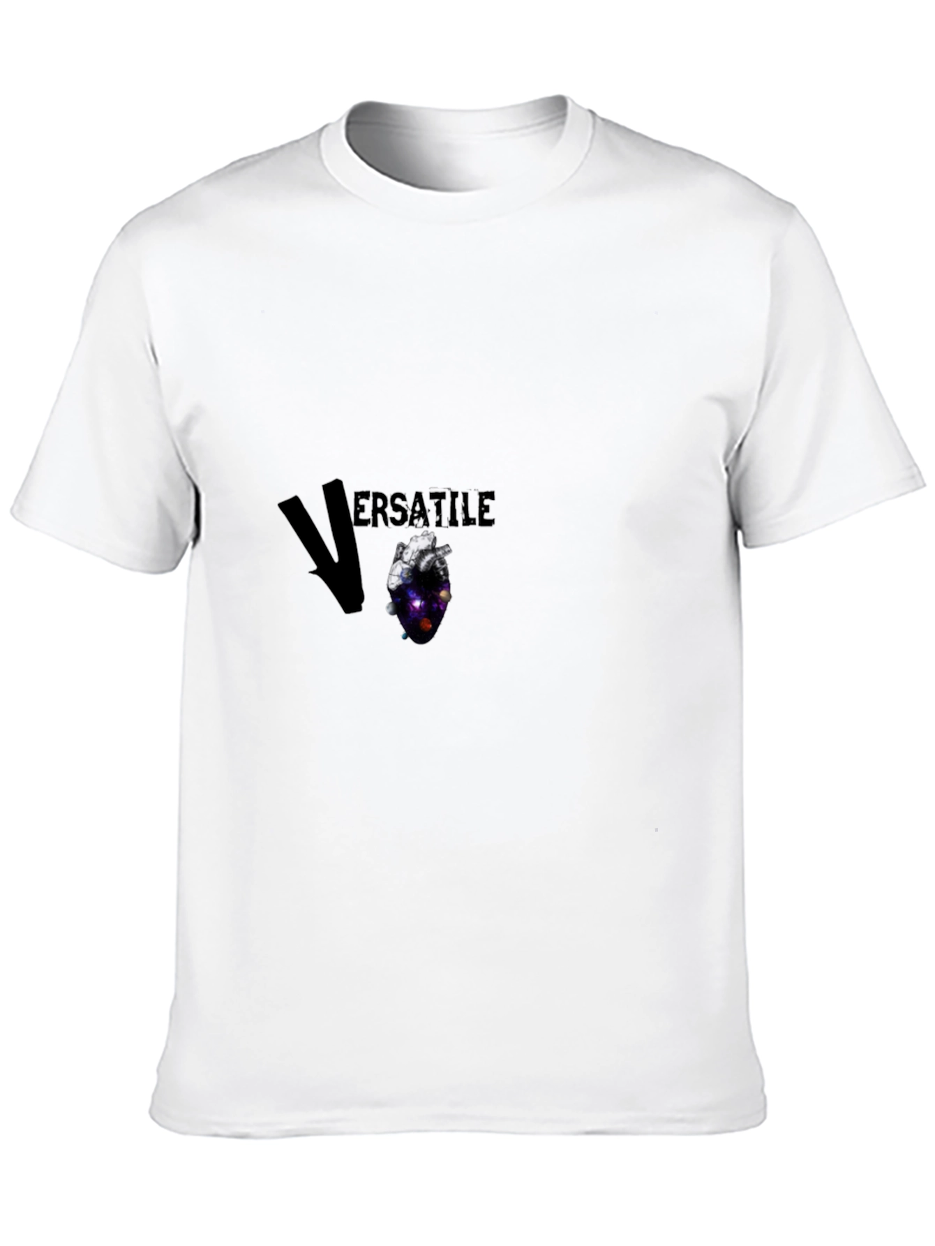 Black Versatile Galaxy Heart T-Shirt - Unique Design view 10