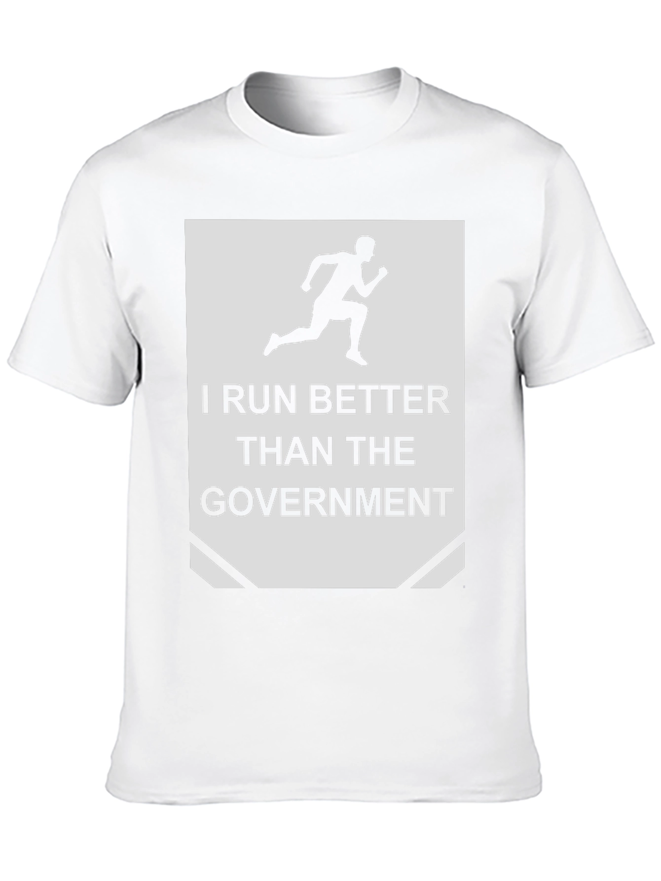 Black I Run Better Than the Government T-Shirt view 10