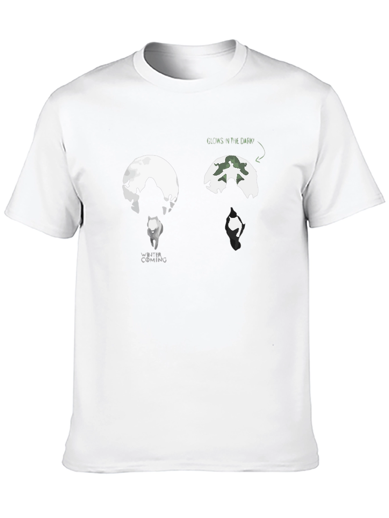 Black Winter is Coming Glow in the Dark T-Shirt view 10