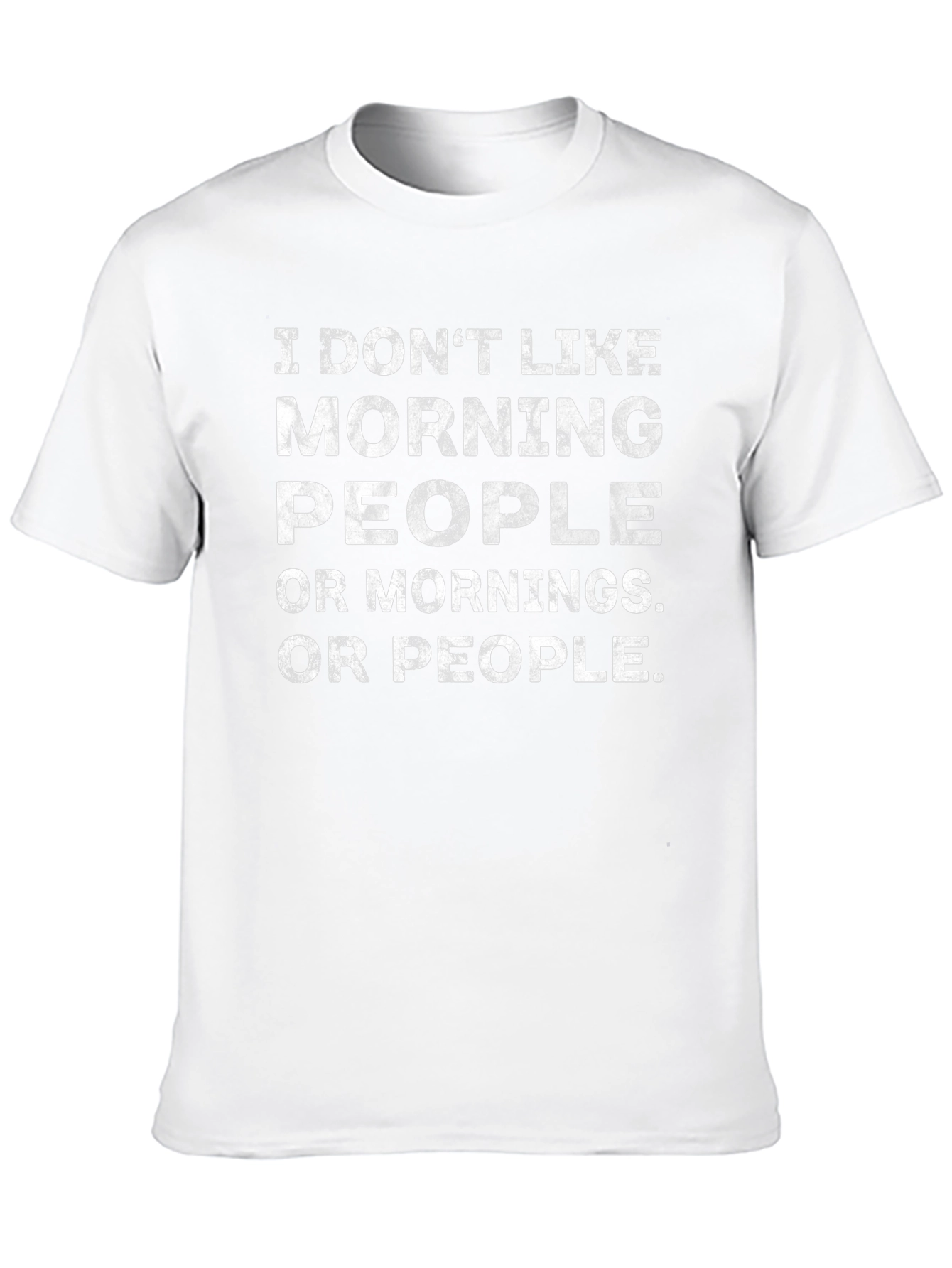 Black Funny Graphic Tee - I Don't Like Morning People view 10