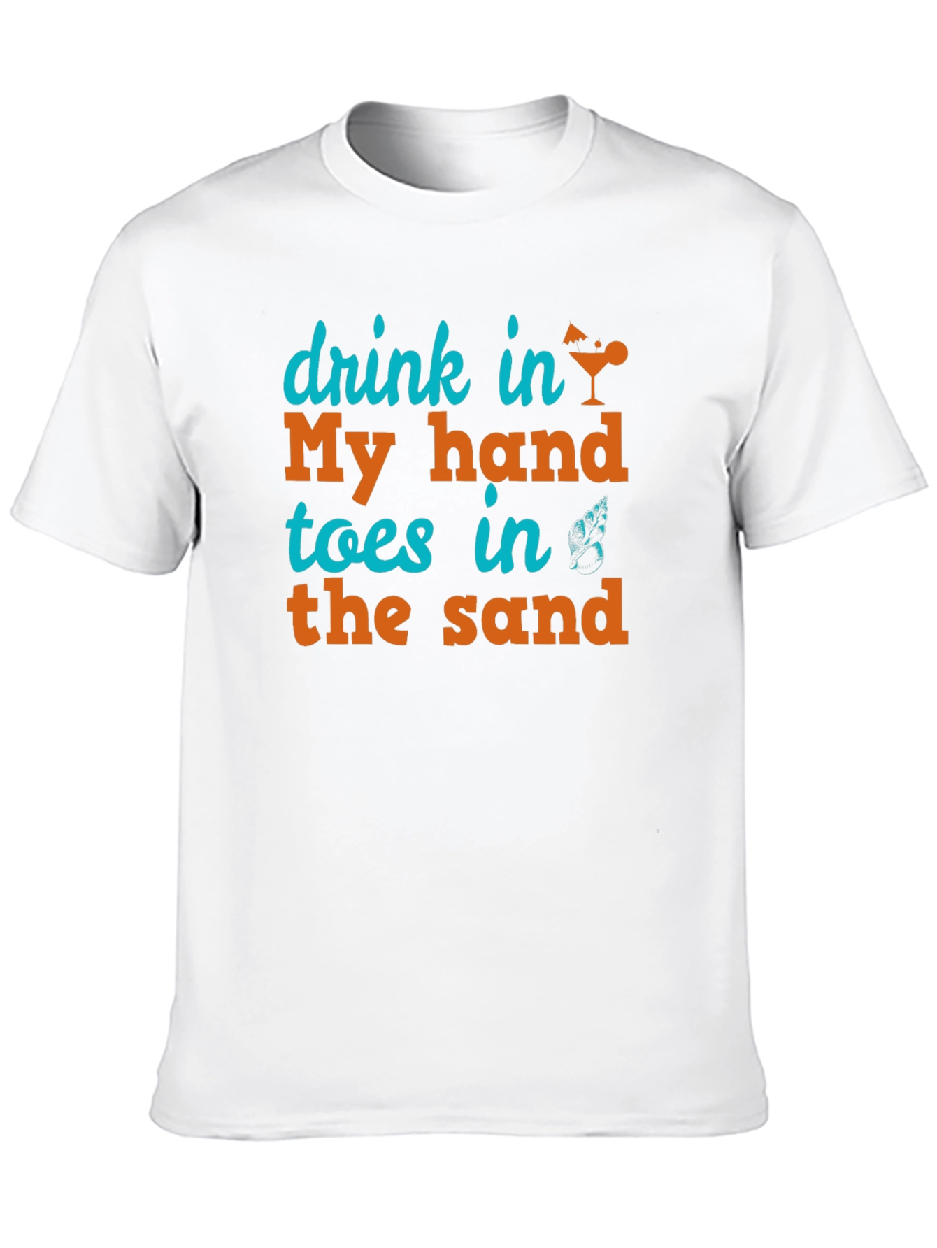 Black Drink in My Hand, Toes in the Sand Tee view 10