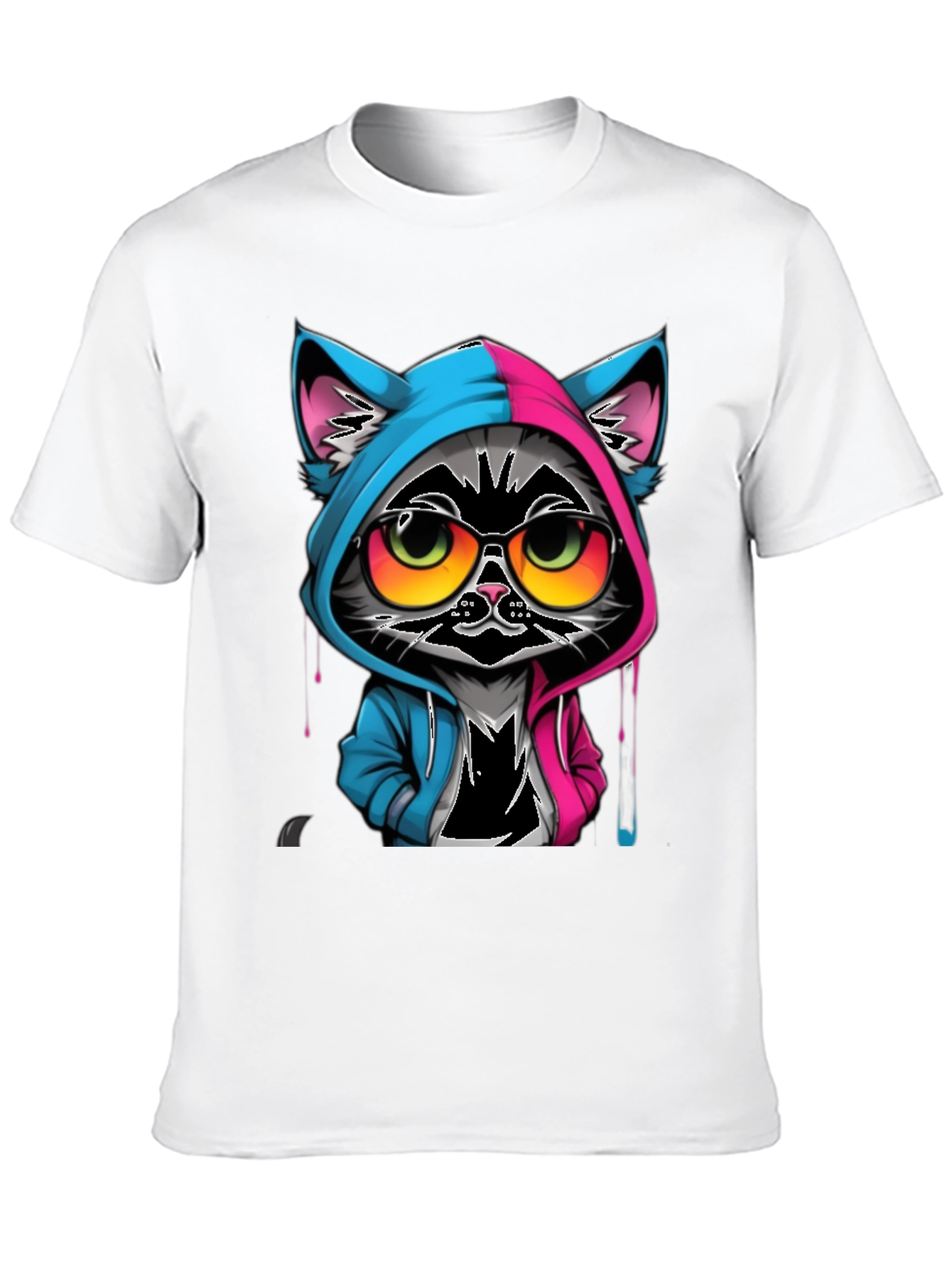 Black Cool Cat T-Shirt view 10