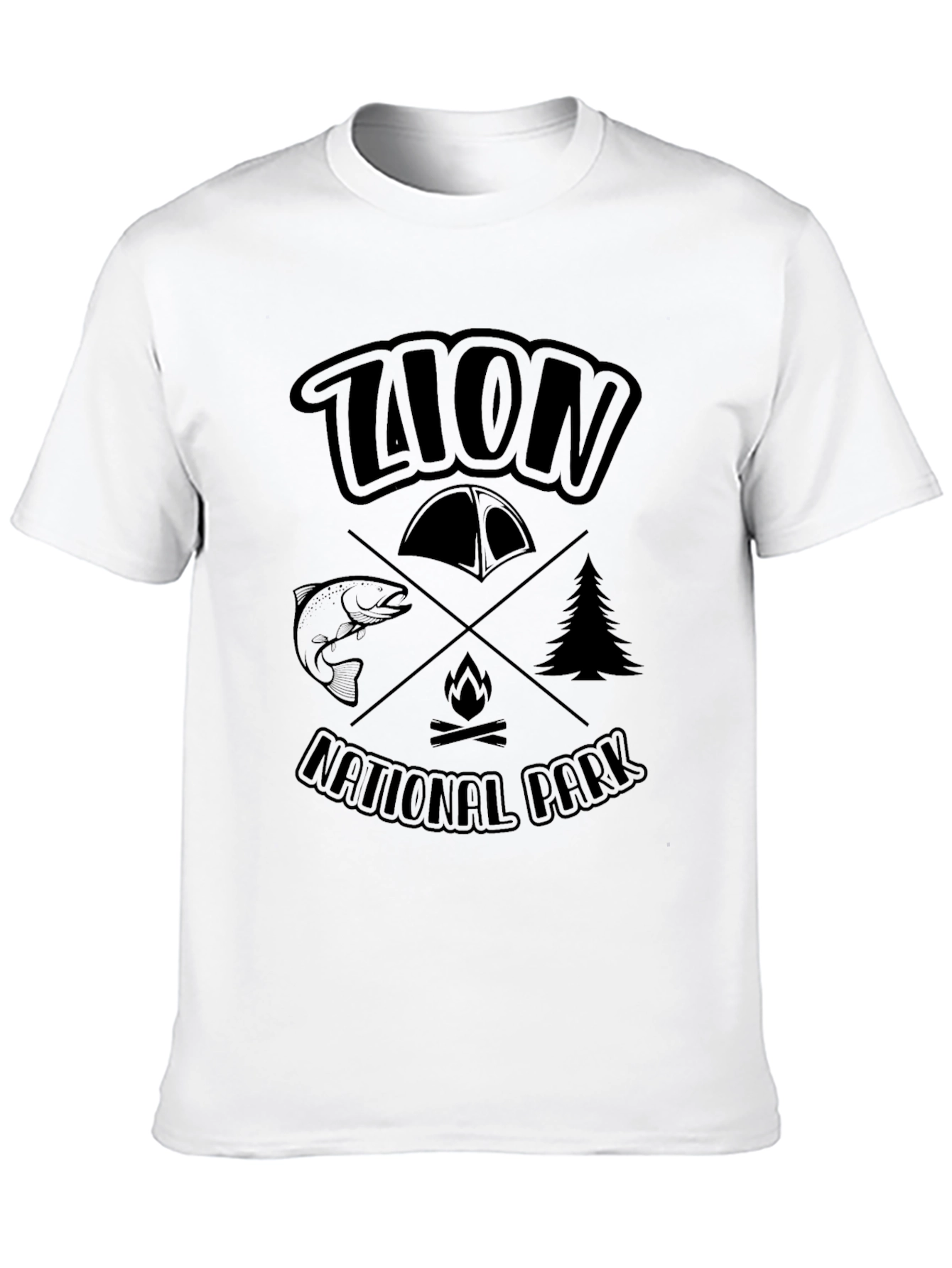 Black Zion National Park Graphic T-Shirt, Camping Tee view 10