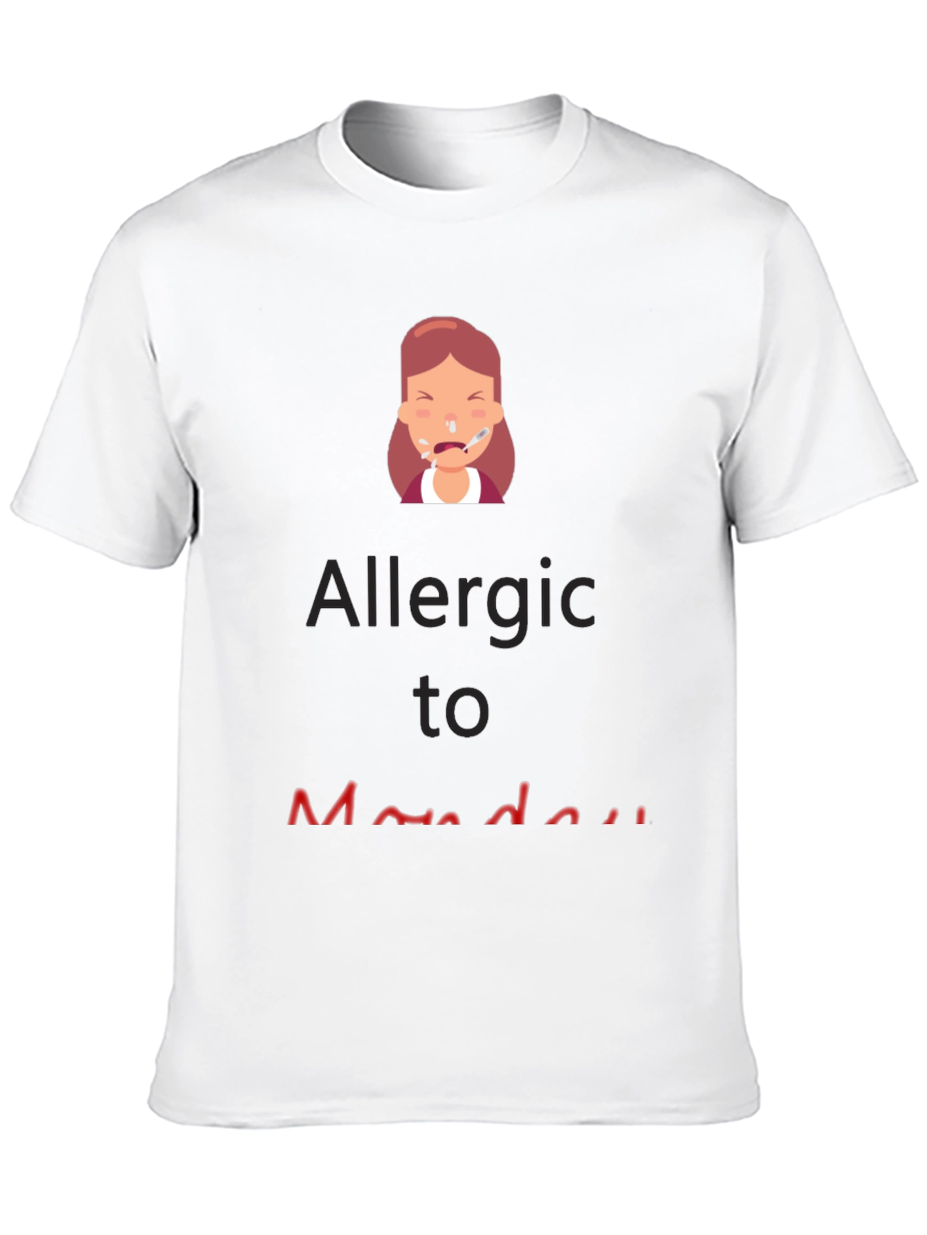 Black Allergic to Monday Black T-Shirt view 10