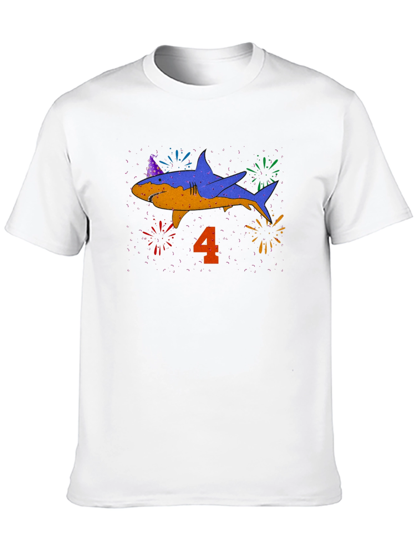 Black Shark Birthday 4th Party T-Shirt view 10