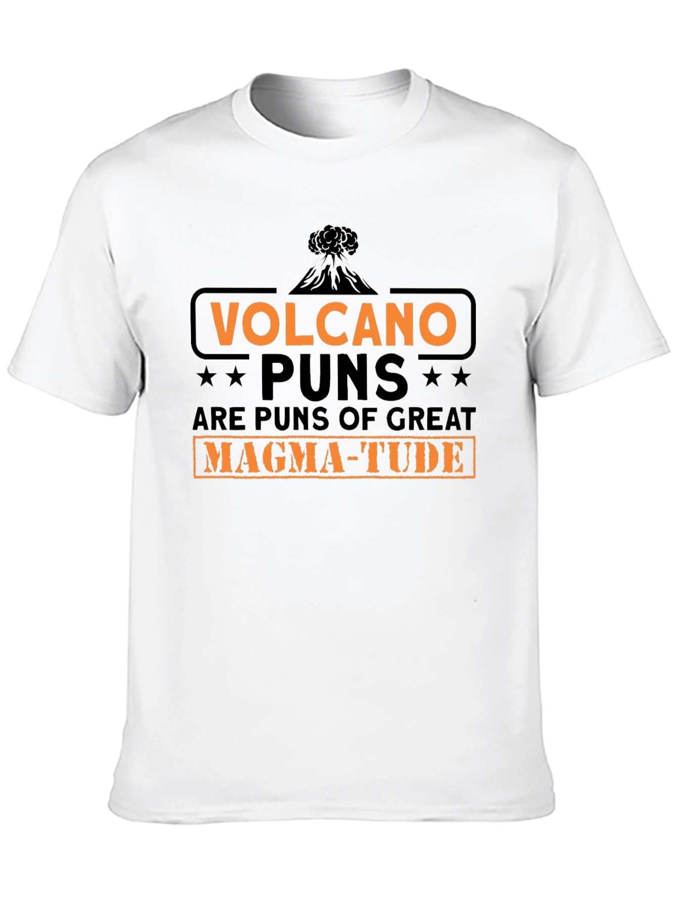 Black Volcano Puns Magma-tude Graphic T-Shirt view 10