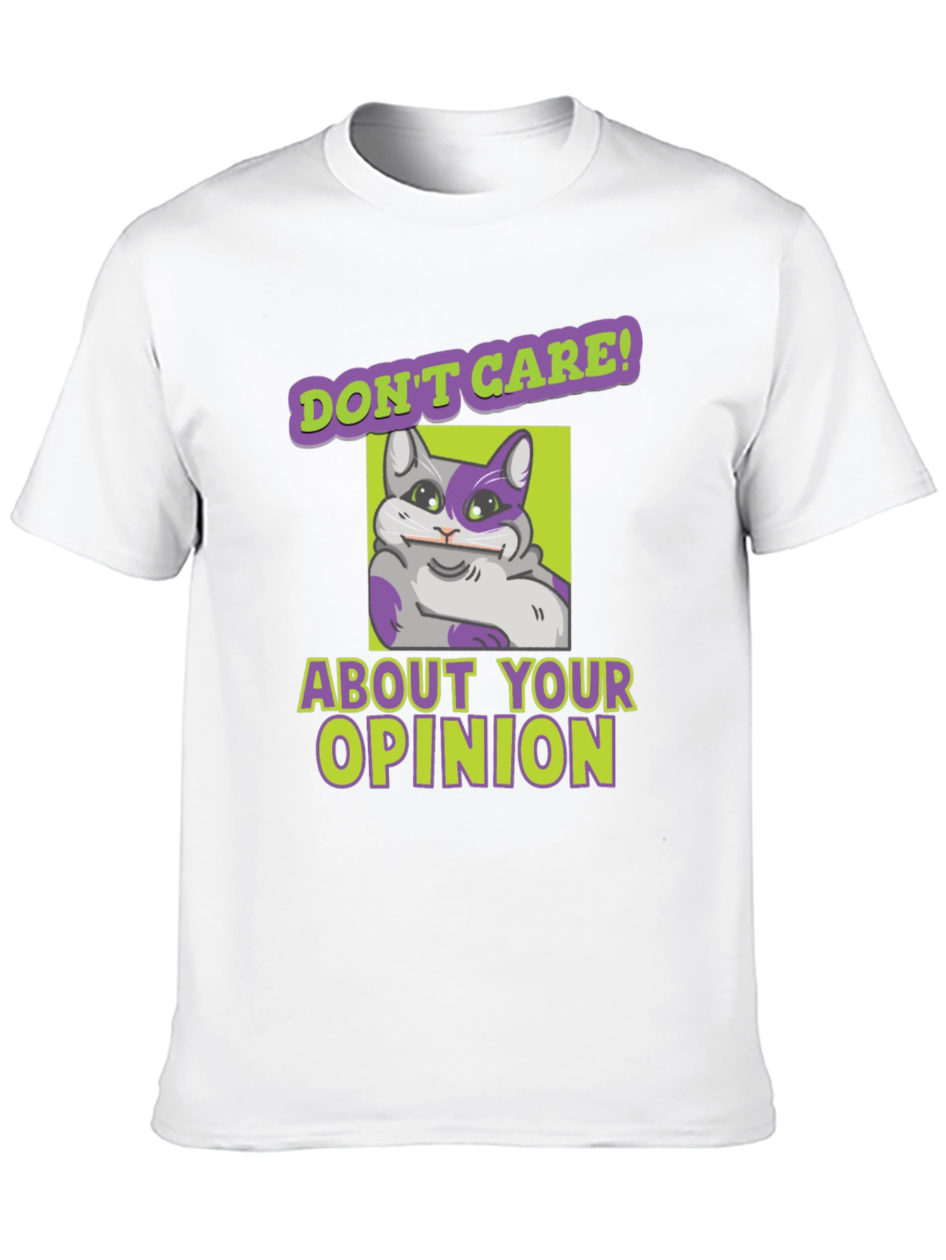 Black Don't Care Cat Graphic Tee view 10