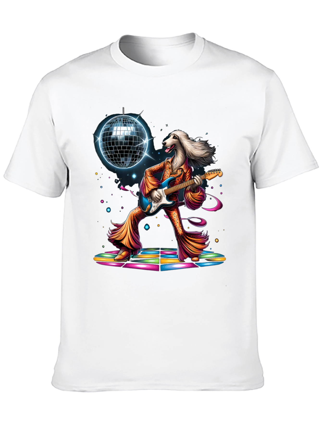 Black Groovy Dog Disco T-Shirt view 10