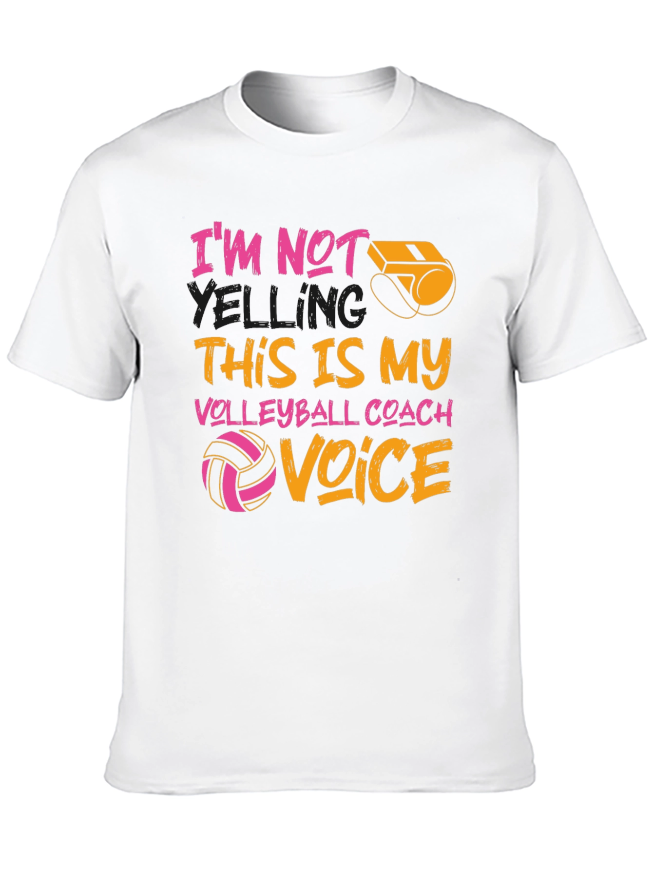 Black Volleyball Coach T-Shirt: I'm Not Yelling, This Is My Voice view 10