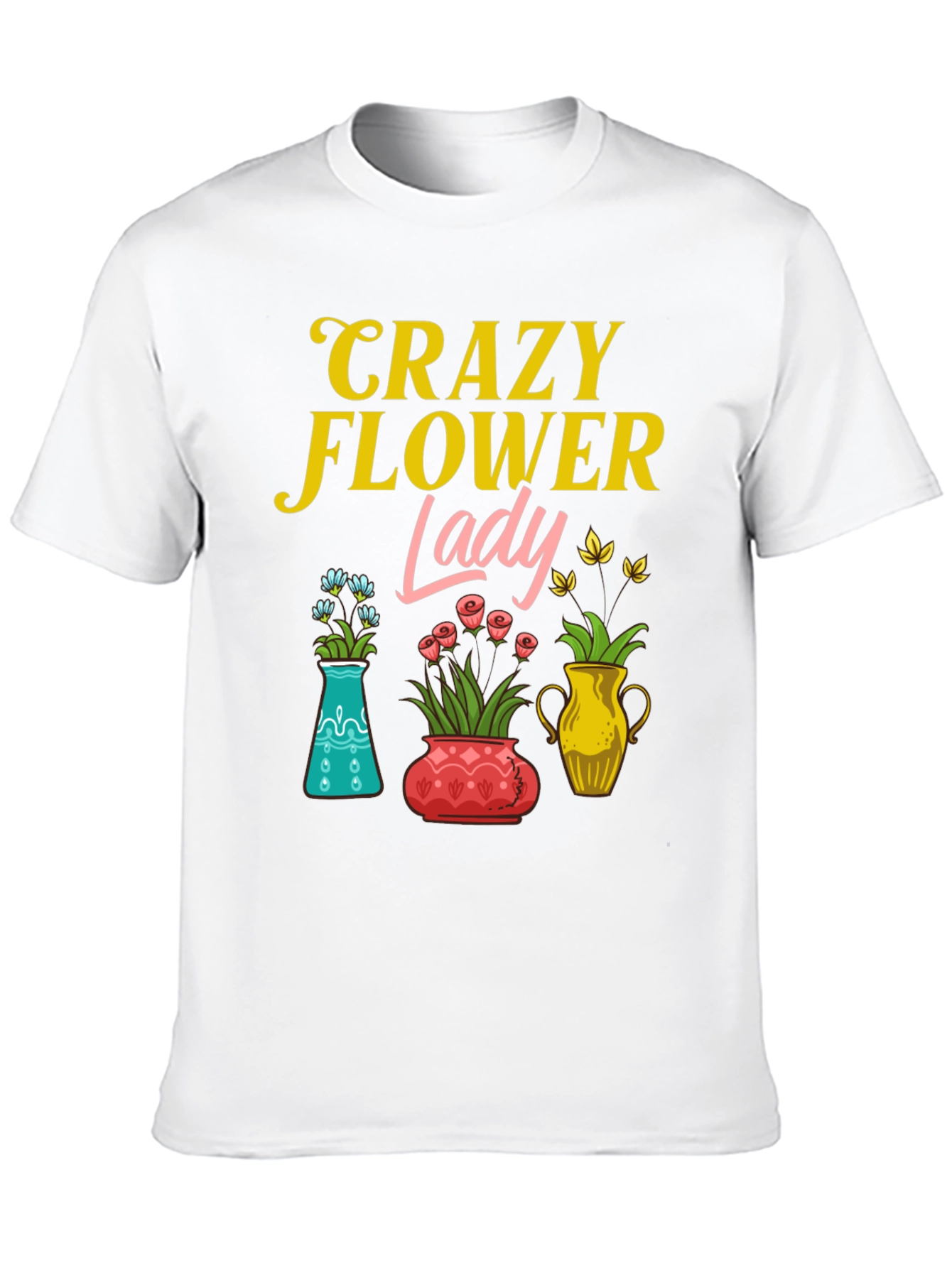 Black Crazy Flower Lady Graphic T-Shirt view 10