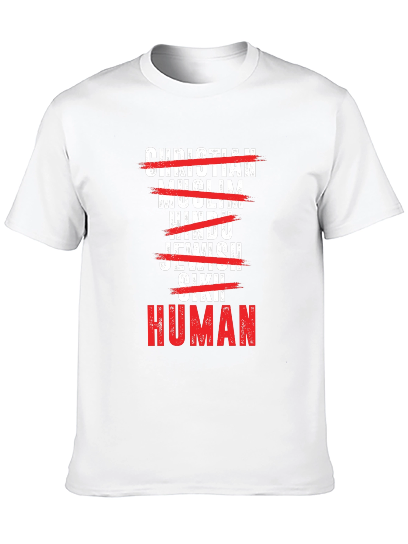 Black Human T-Shirt: Religious Equality, Soft Cotton Blend view 10