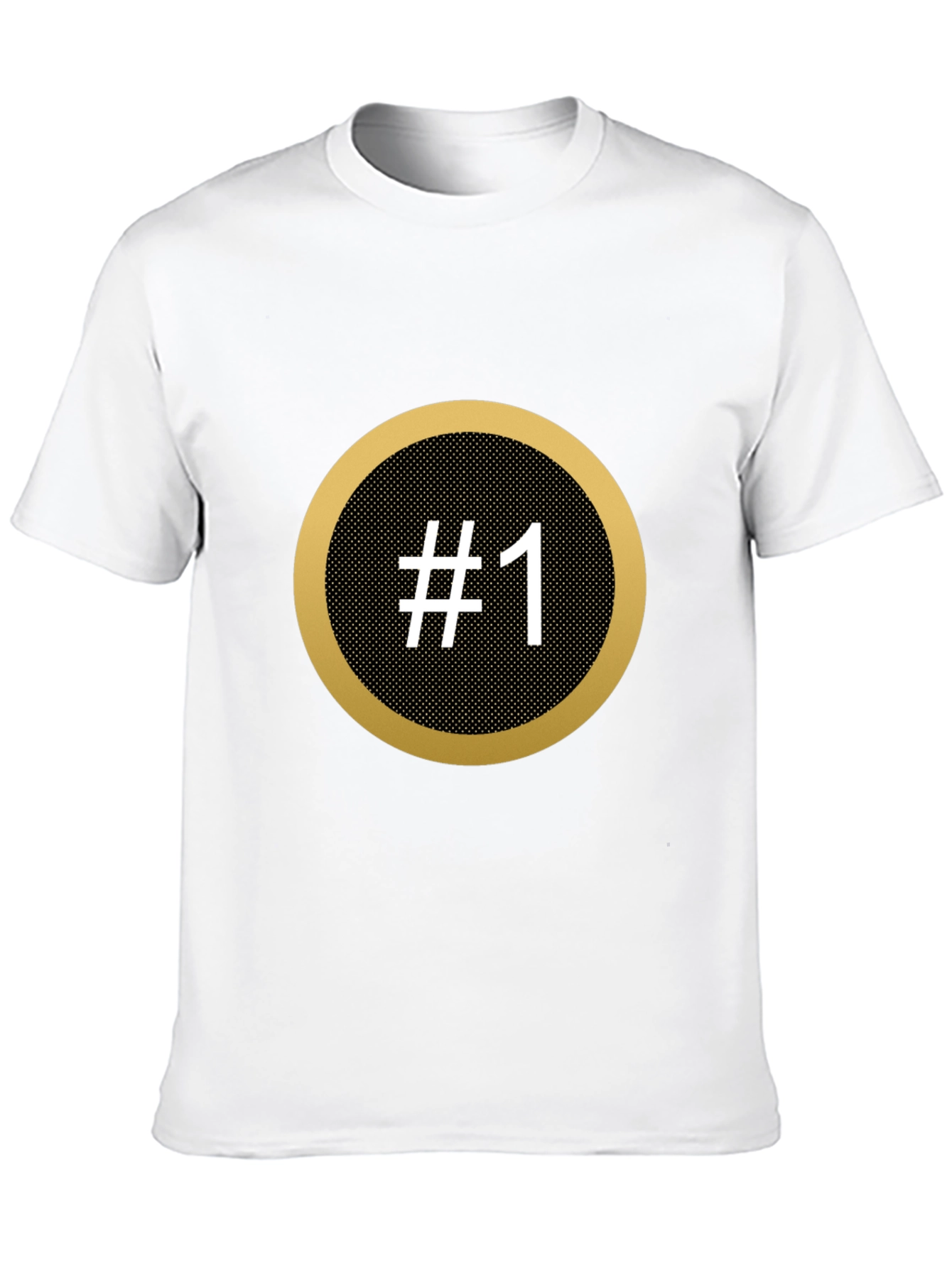 Black #1 Graphic Tee - Black Cotton Crew Neck T-Shirt view 10