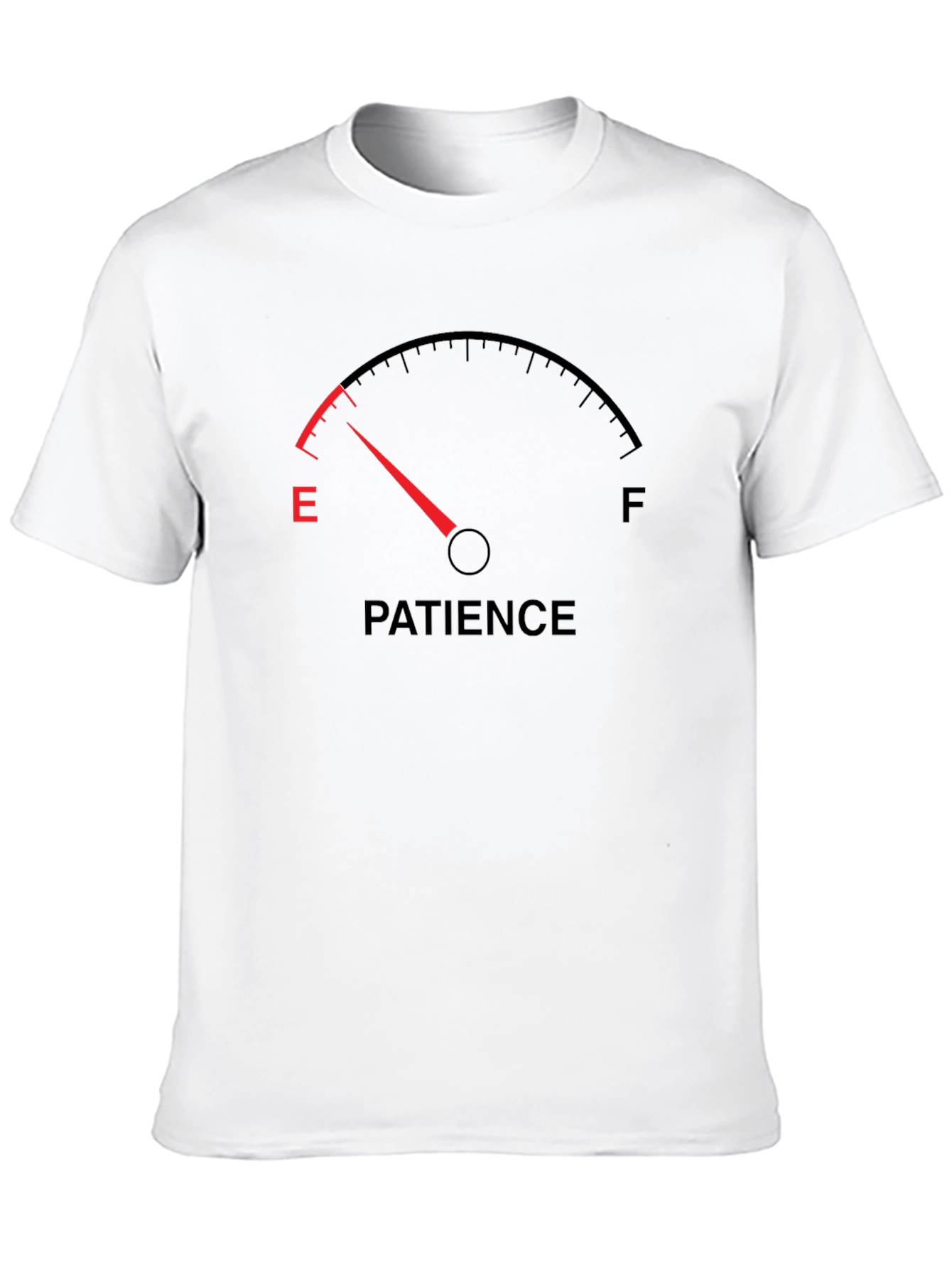 Black Patience Empty Gauge Graphic T-Shirt view 10