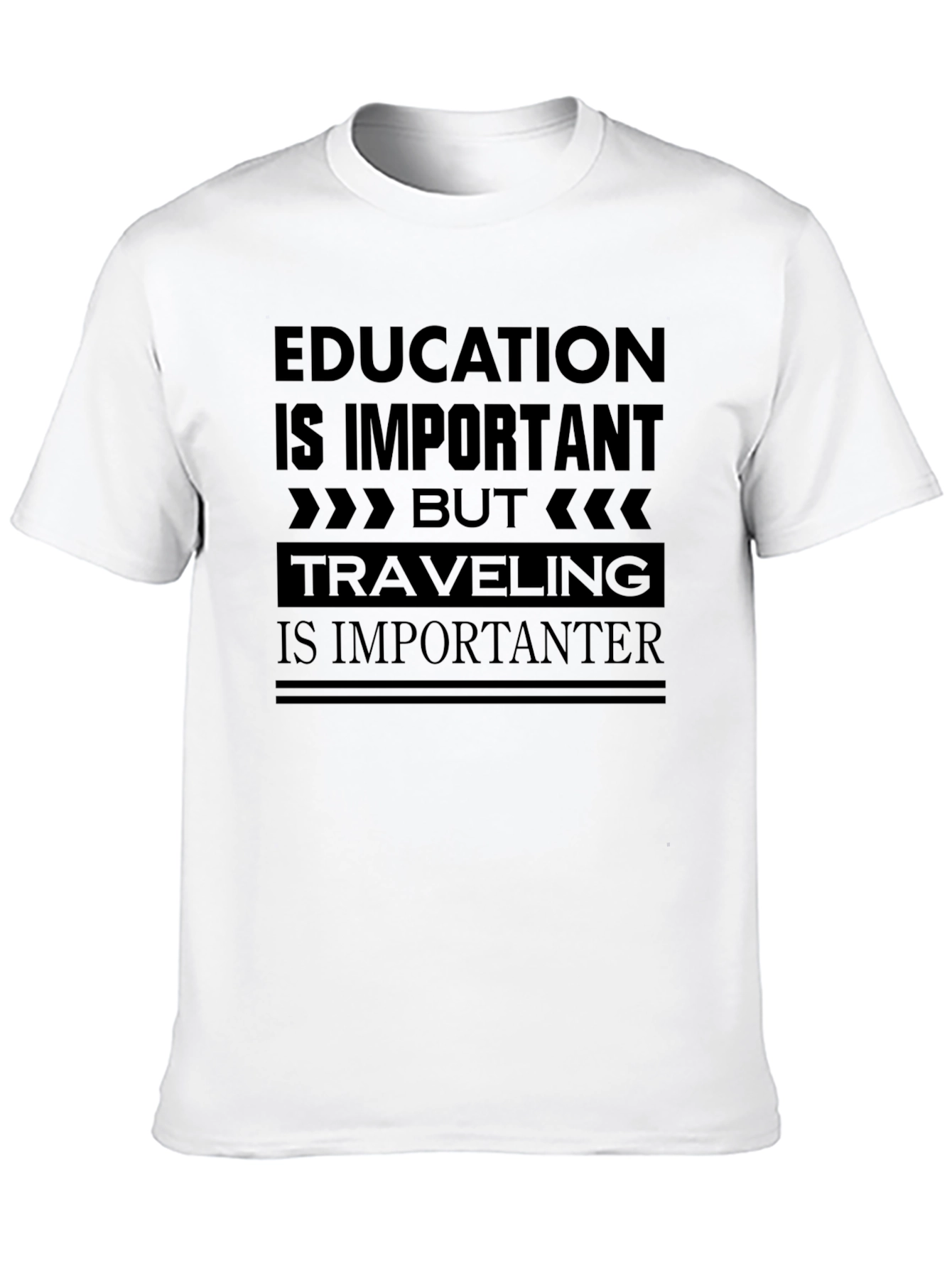 Black Education vs Travel Graphic Tee view 10