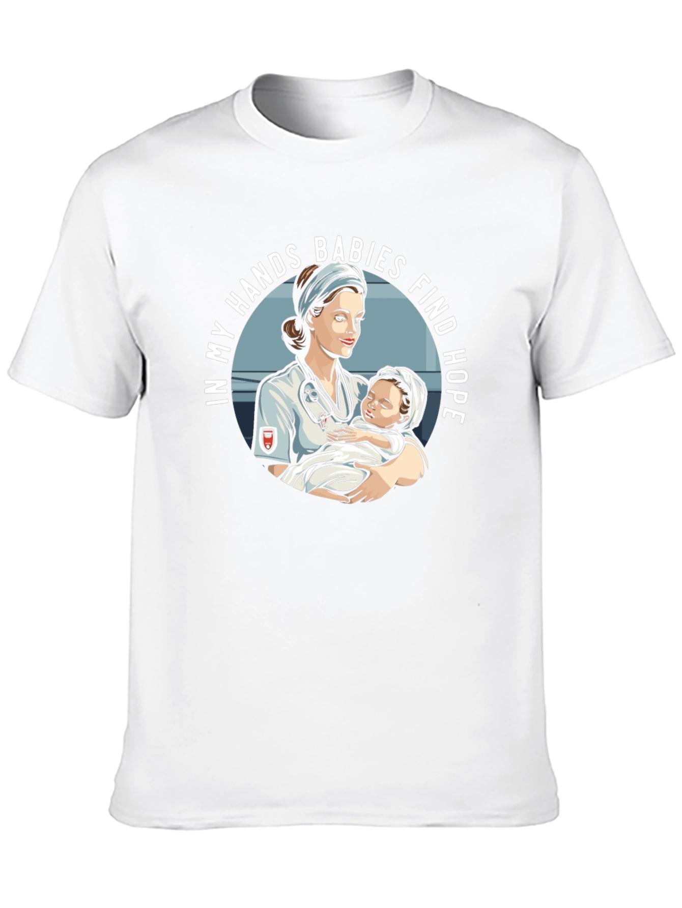 Black Nurse Holding Baby Graphic T-Shirt view 10